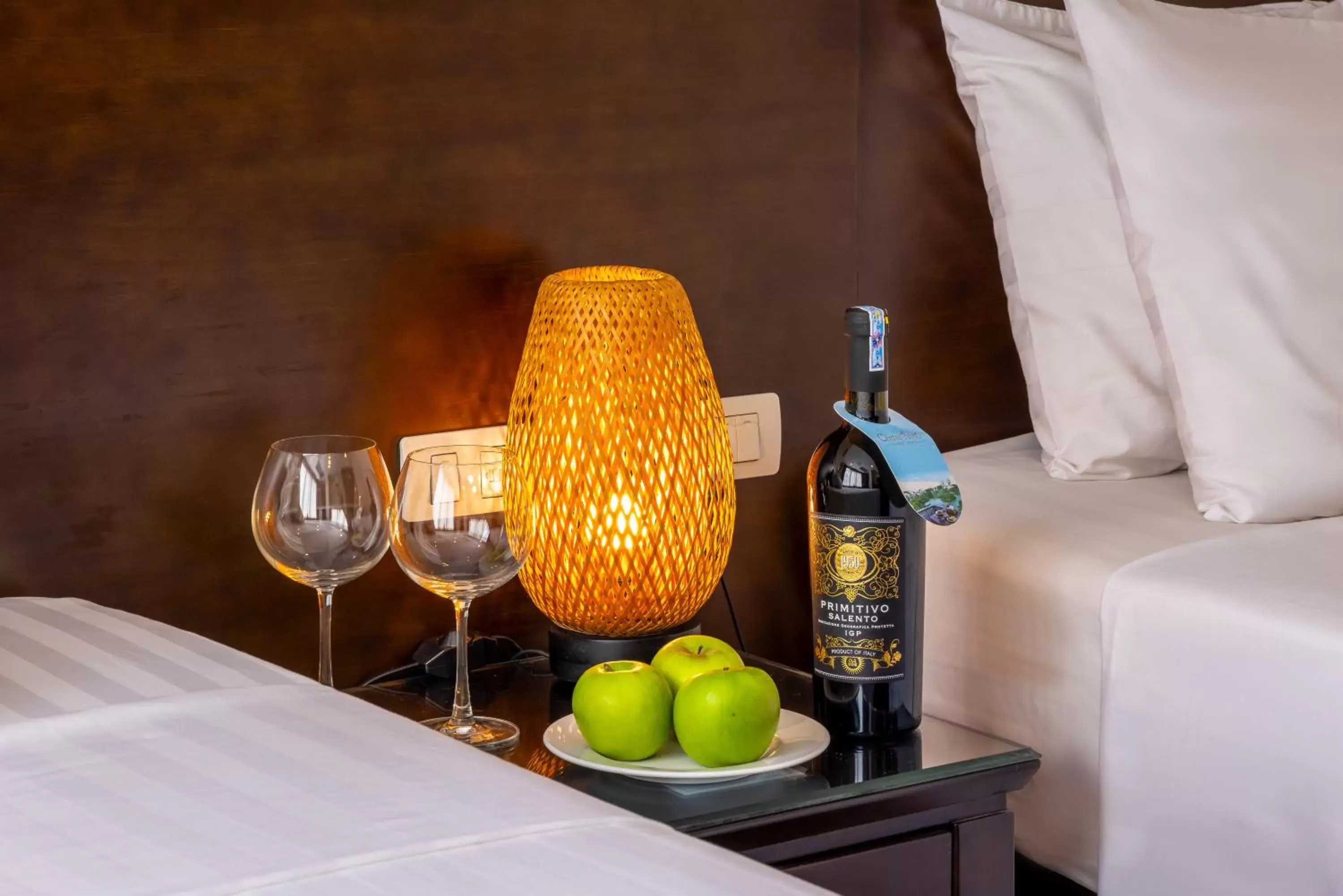 Alcoholic drinks, Bed in Centre Point Hanoi Hotel Alcoholic drinks, Bed in Centre Point Hanoi Hotel