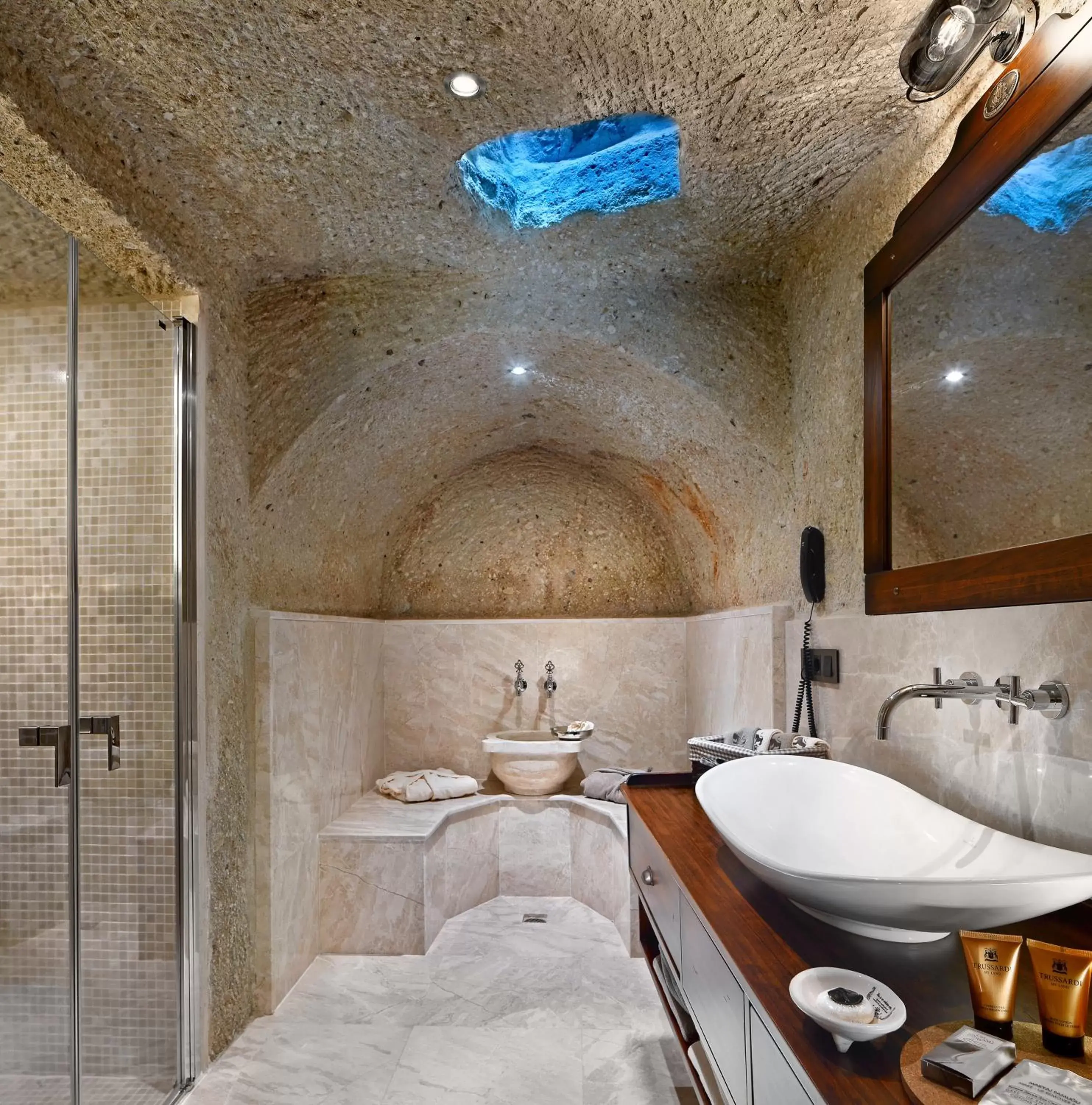 Shower, Bathroom in Seraphim Cave Suites & SPA