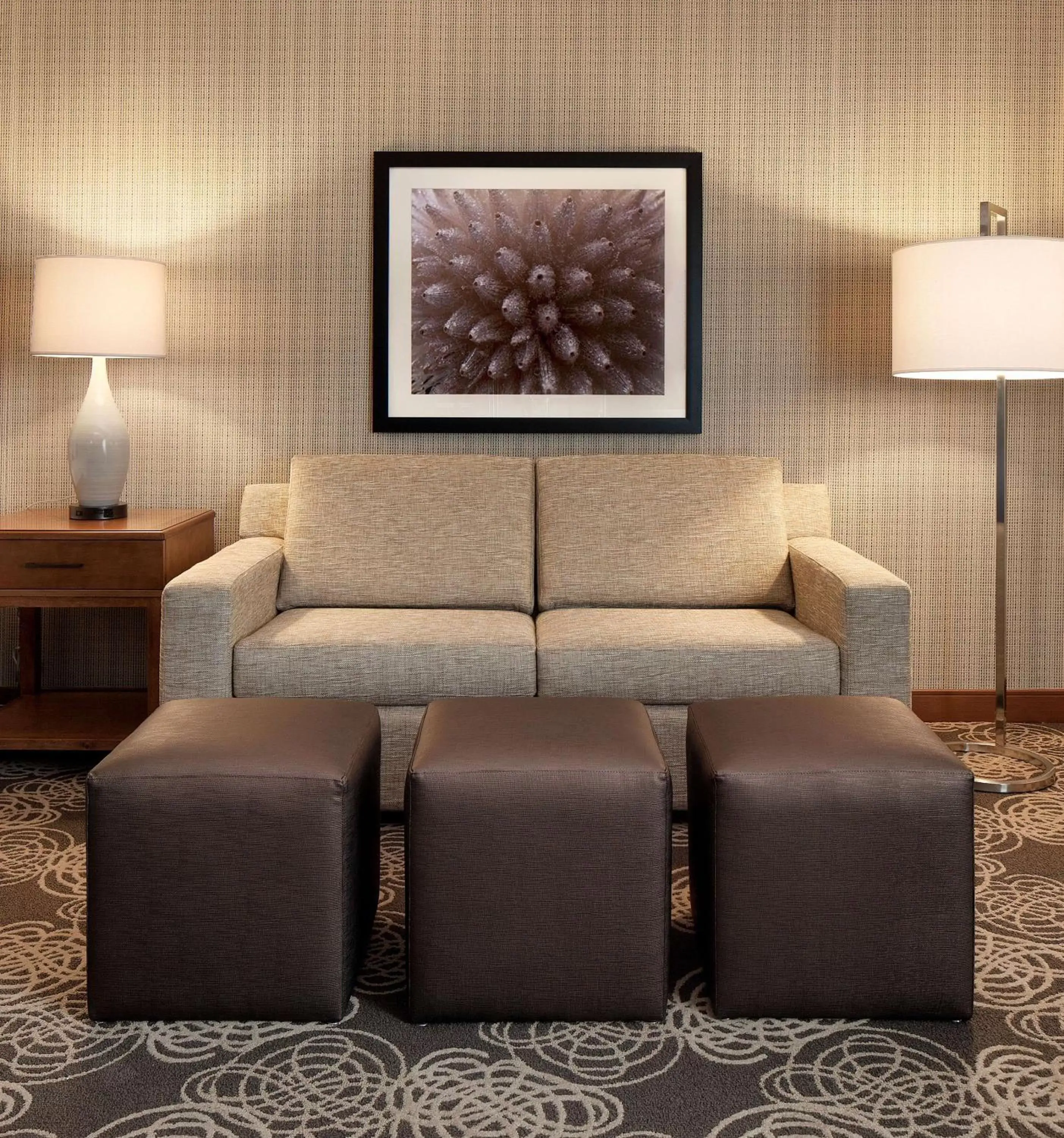 Living room, Seating Area in Redondo Beach Hotel, Tapestry Collection by Hilton