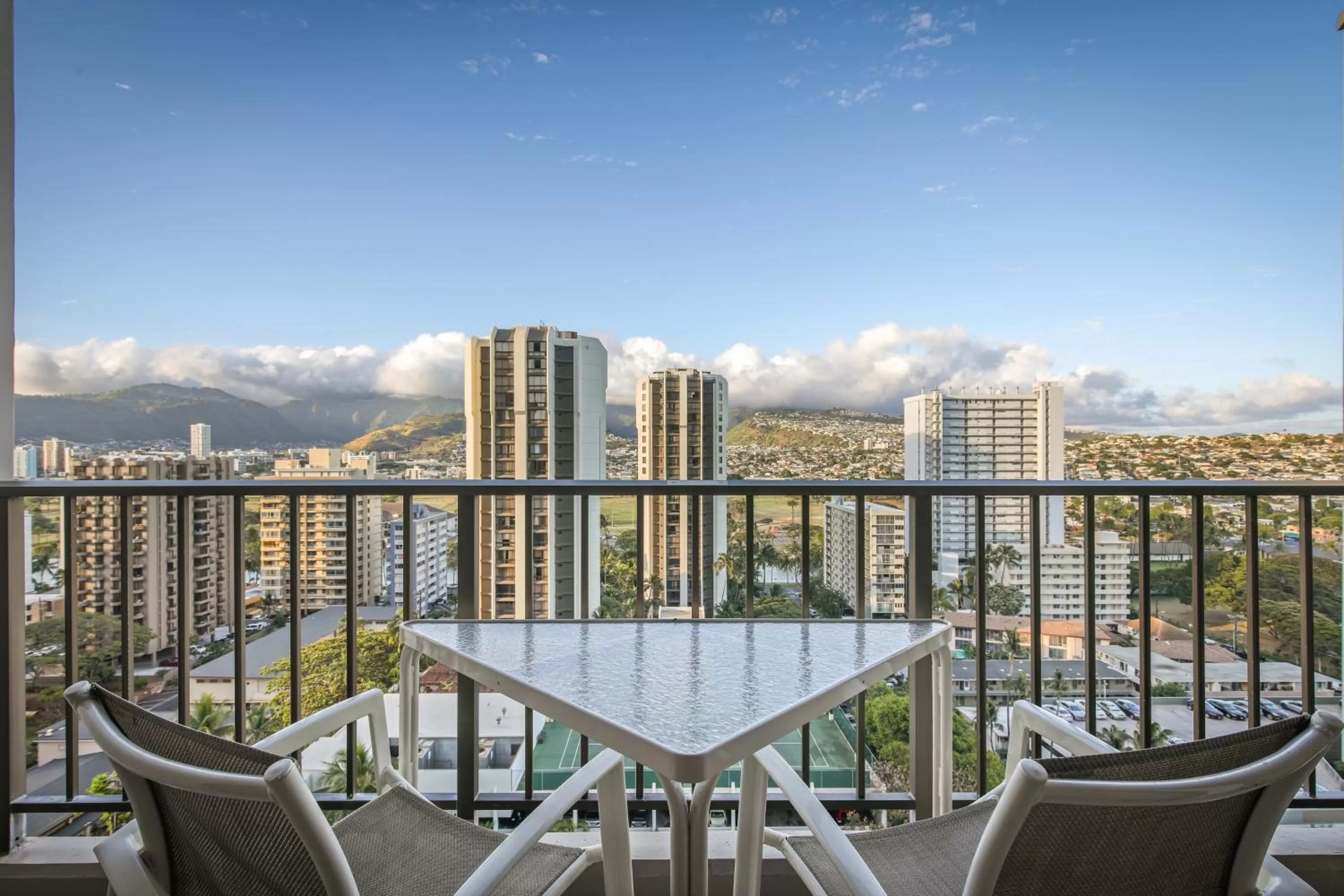Patio in Aston Waikiki Sunset
