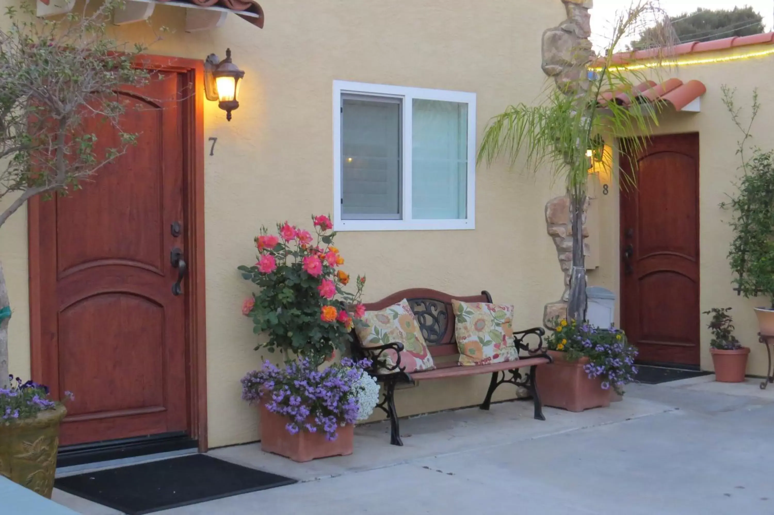 Patio in Leucadia Beach Inn