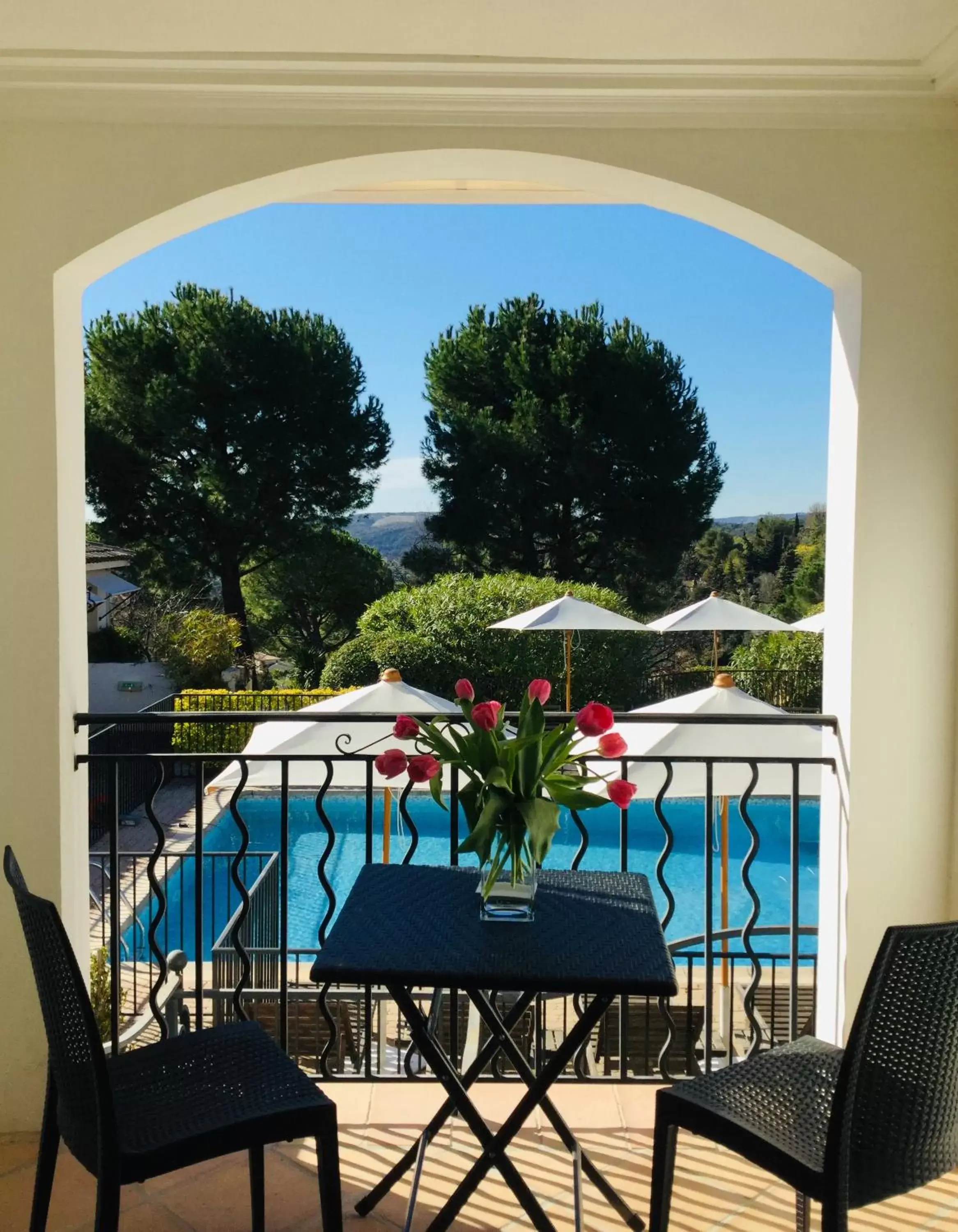 Pool View in Hotel les Vergers de Saint Paul