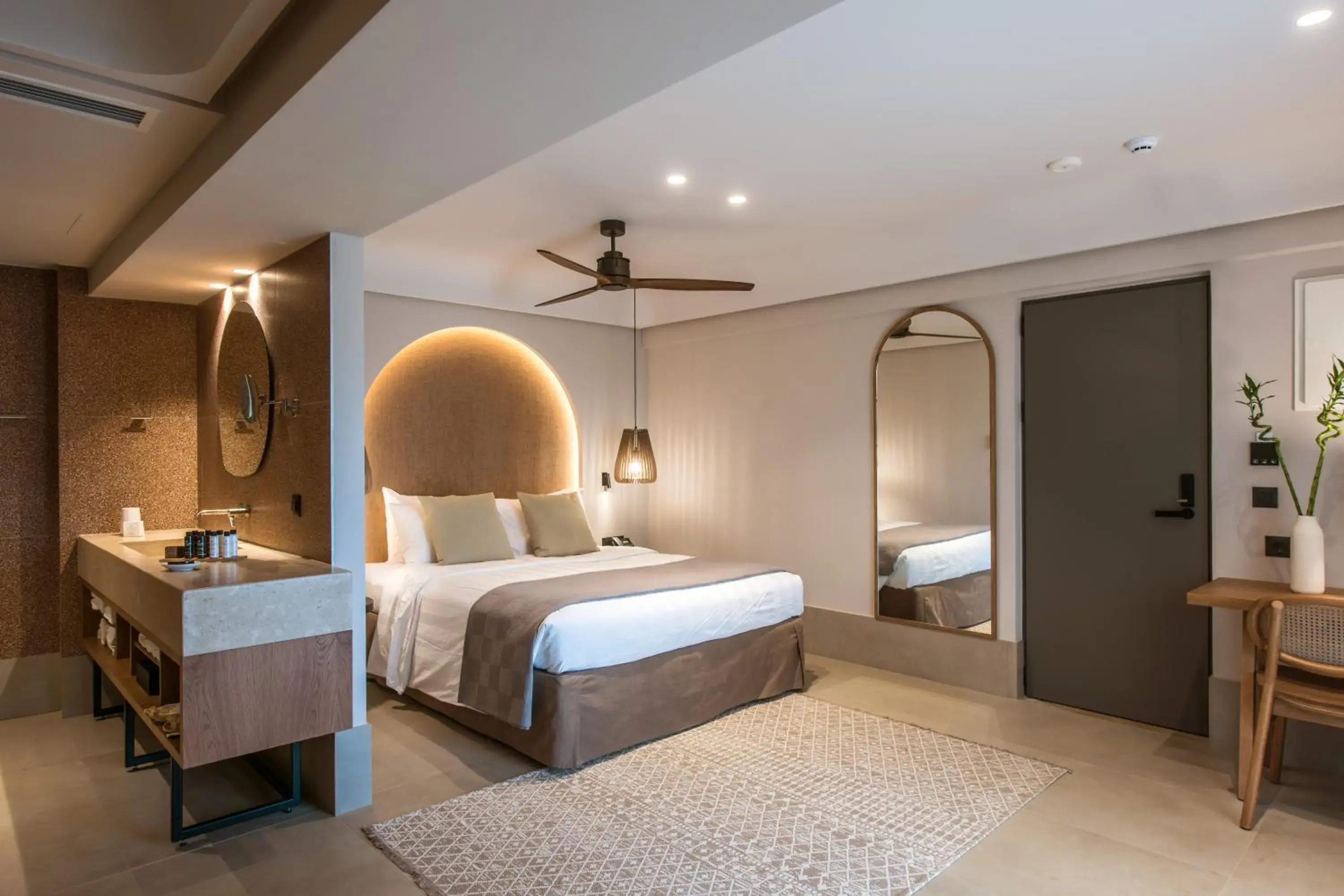 Bed in Paralos Venus Suites Adults Only Bed in Paralos Venus Suites Adults Only