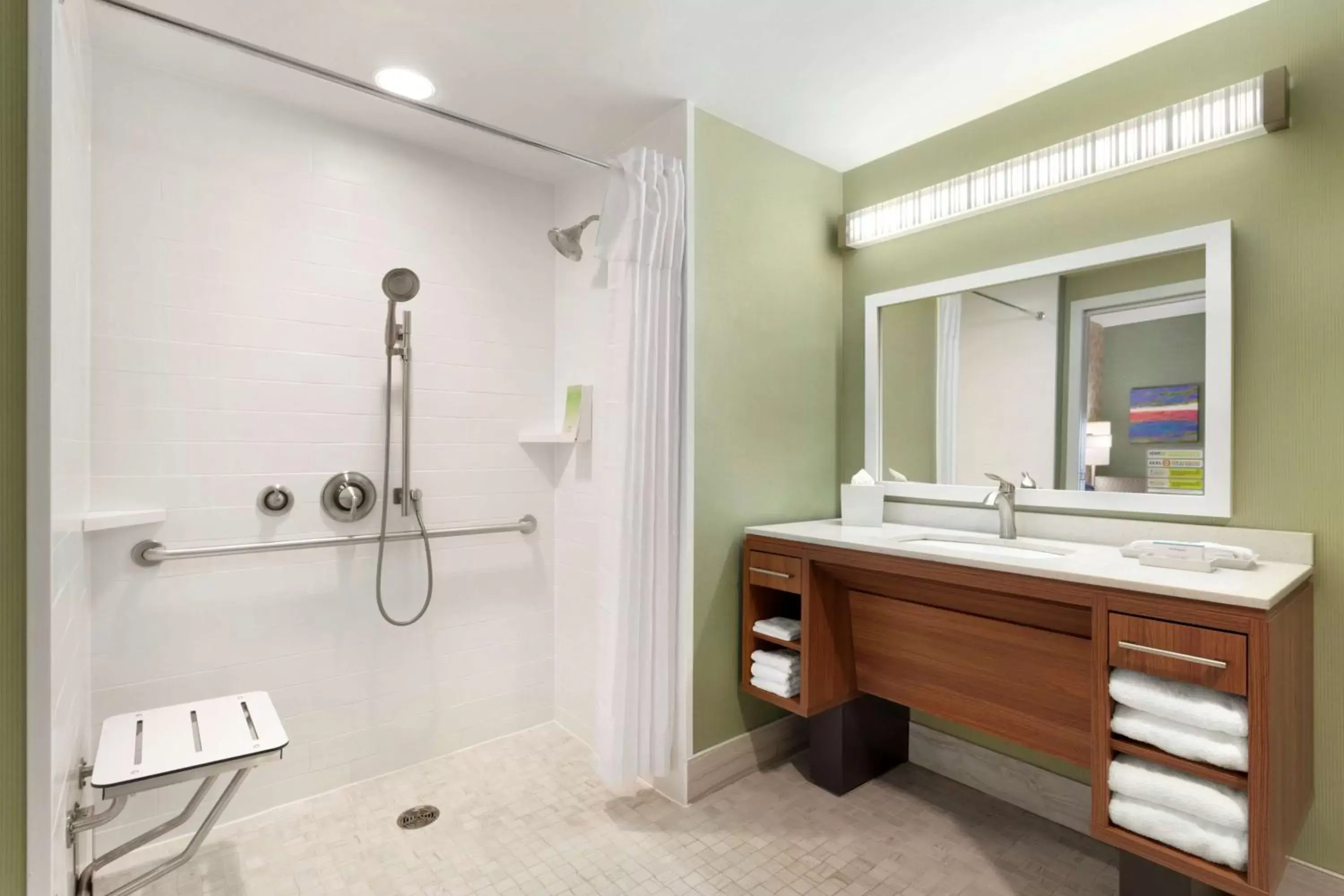 Bathroom in Home2 Suites by Hilton Milton Ontario