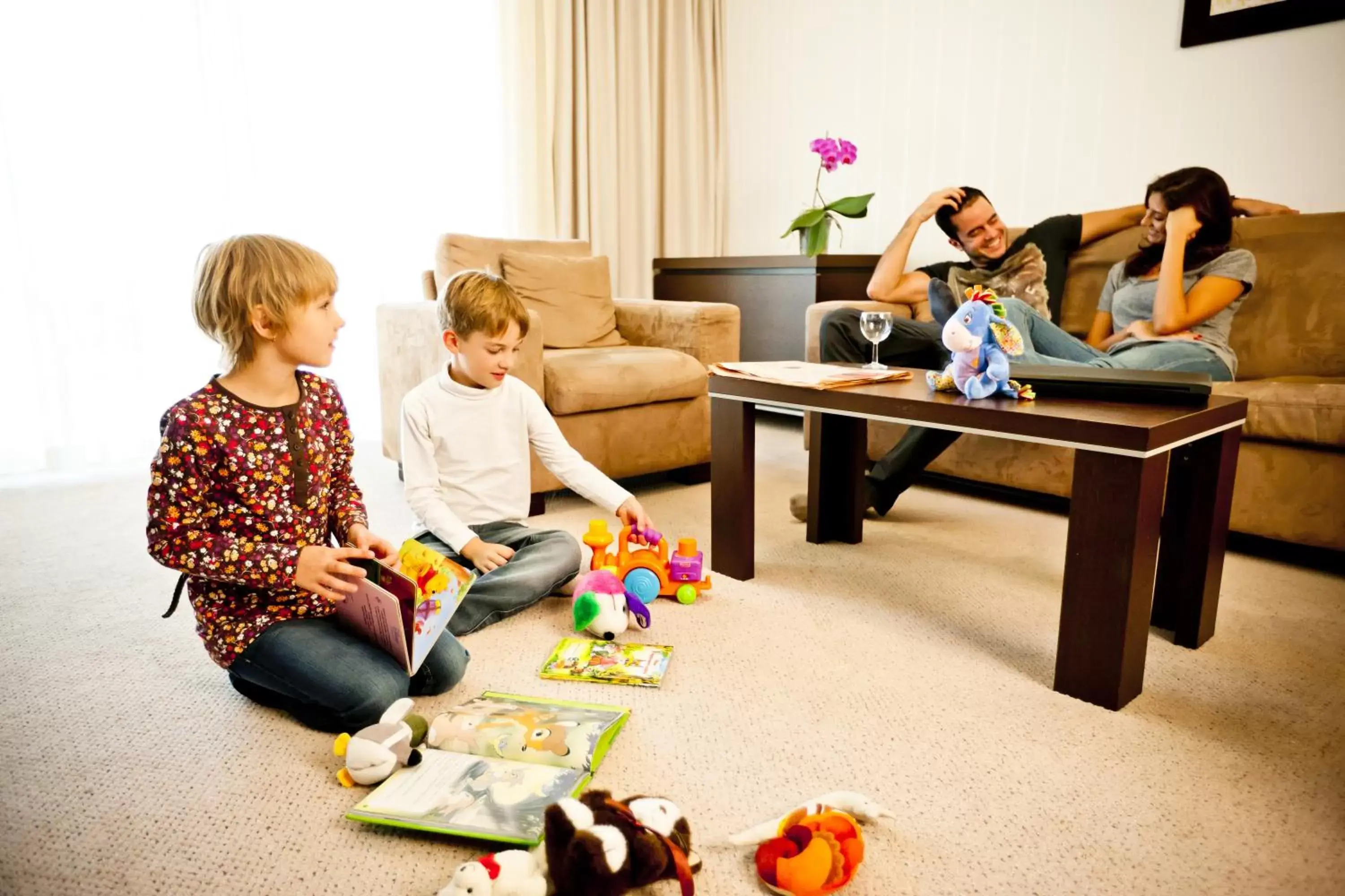 Living room, Family in Aquaworld Resort Budapest