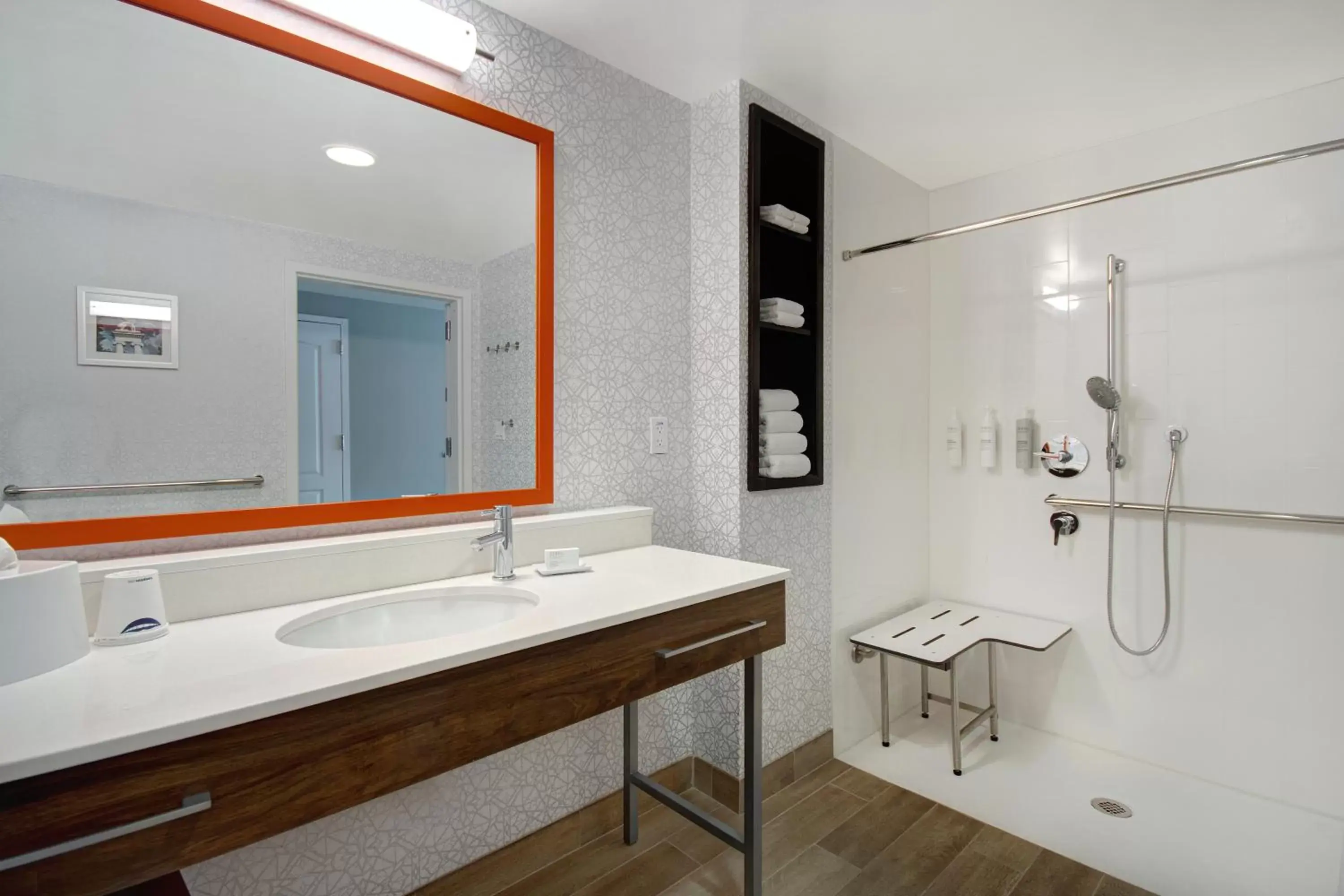 King Room - Hearing Accessible with Roll in Shower in Hampton Inn & Suites Yonkers King Room - Hearing Accessible with Roll in Shower in Hampton Inn & Suites Yonkers