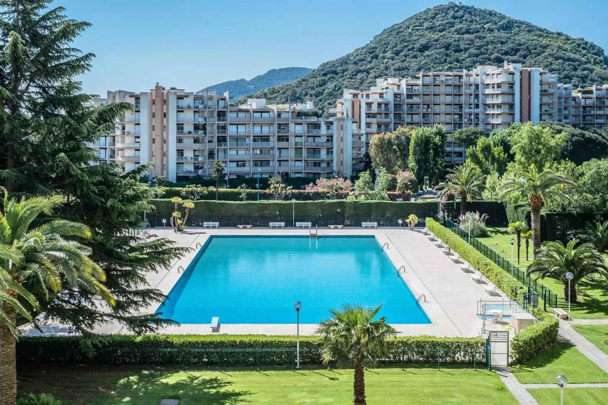 View (from property/room), Pool View in Appart Hotel Mandelieu