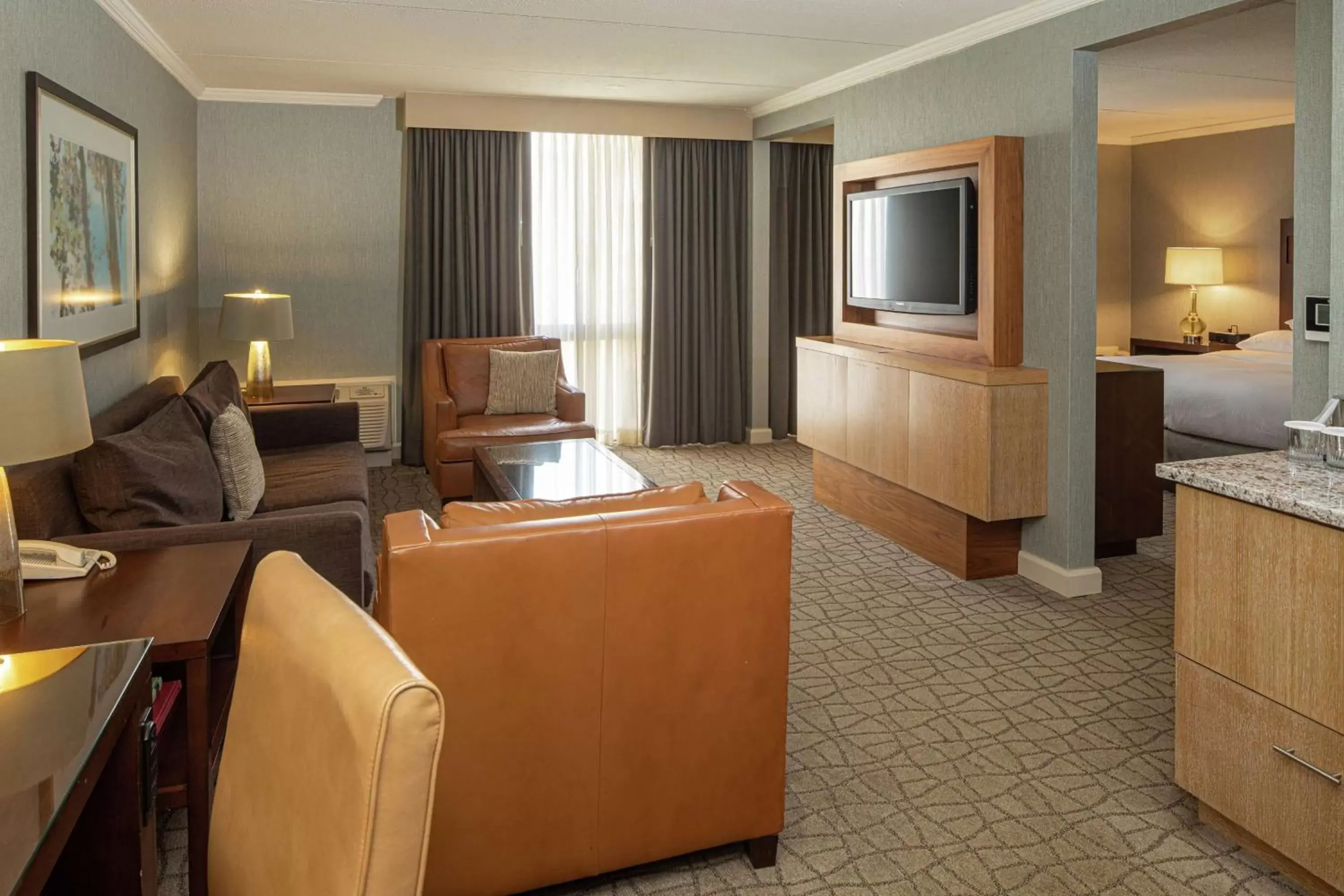 Living room, Seating Area in DoubleTree by Hilton Pittsburgh-Green Tree