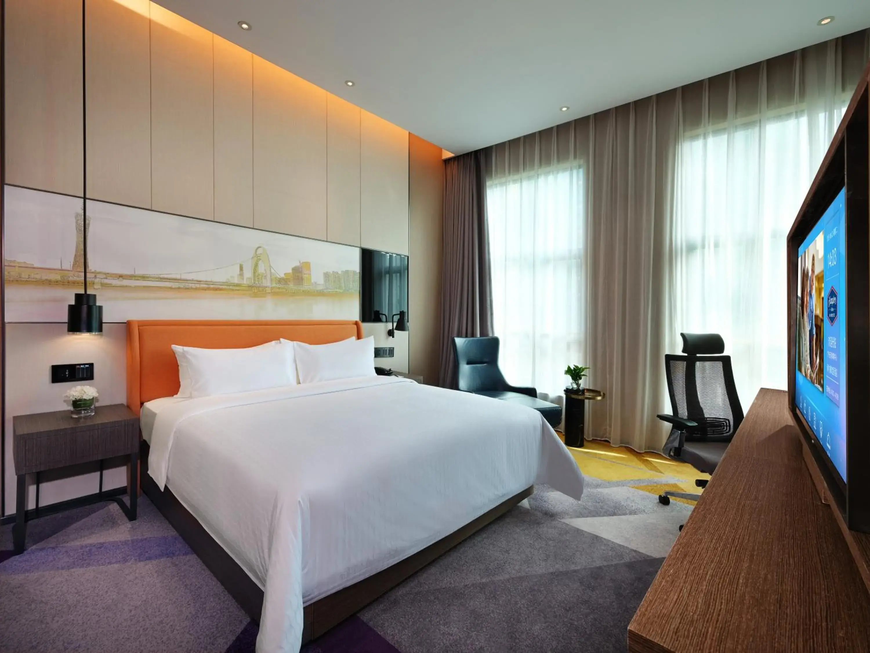Bed in Hampton by Hilton Guangzhou Tianhe Sports Center-Free Shuttle Bus to Exhibition During Canton Fair Period Bed in Hampton by Hilton Guangzhou Tianhe Sports Center-Free Shuttle Bus to Exhibition During Canton Fair Period