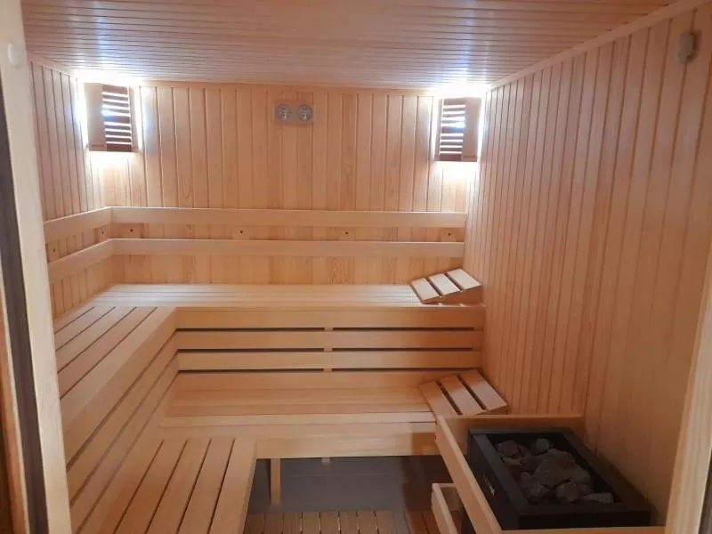 Sauna in Eco Hotel Momata