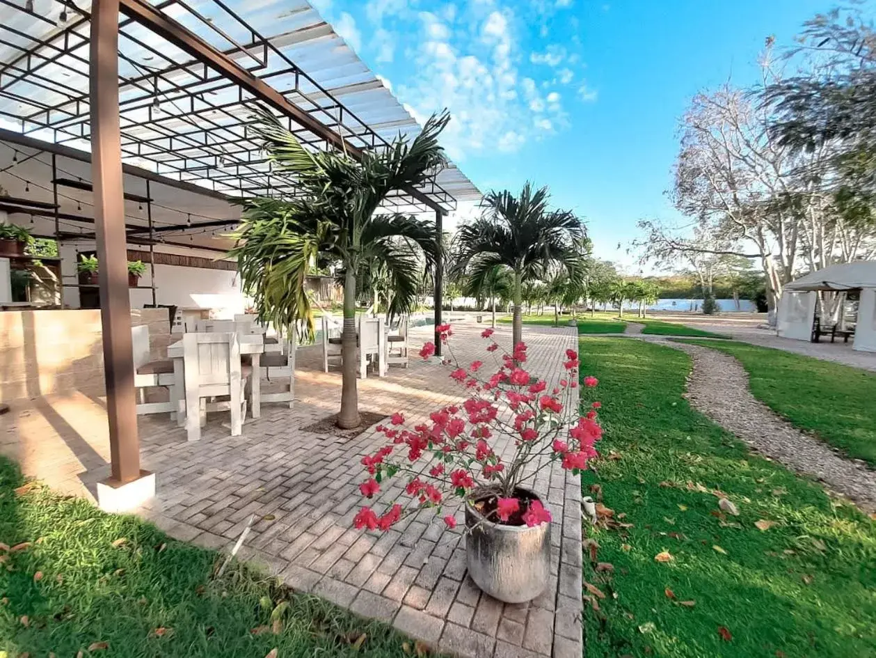 Patio, Garden in Hotel Casa de Campo Conkal Merida