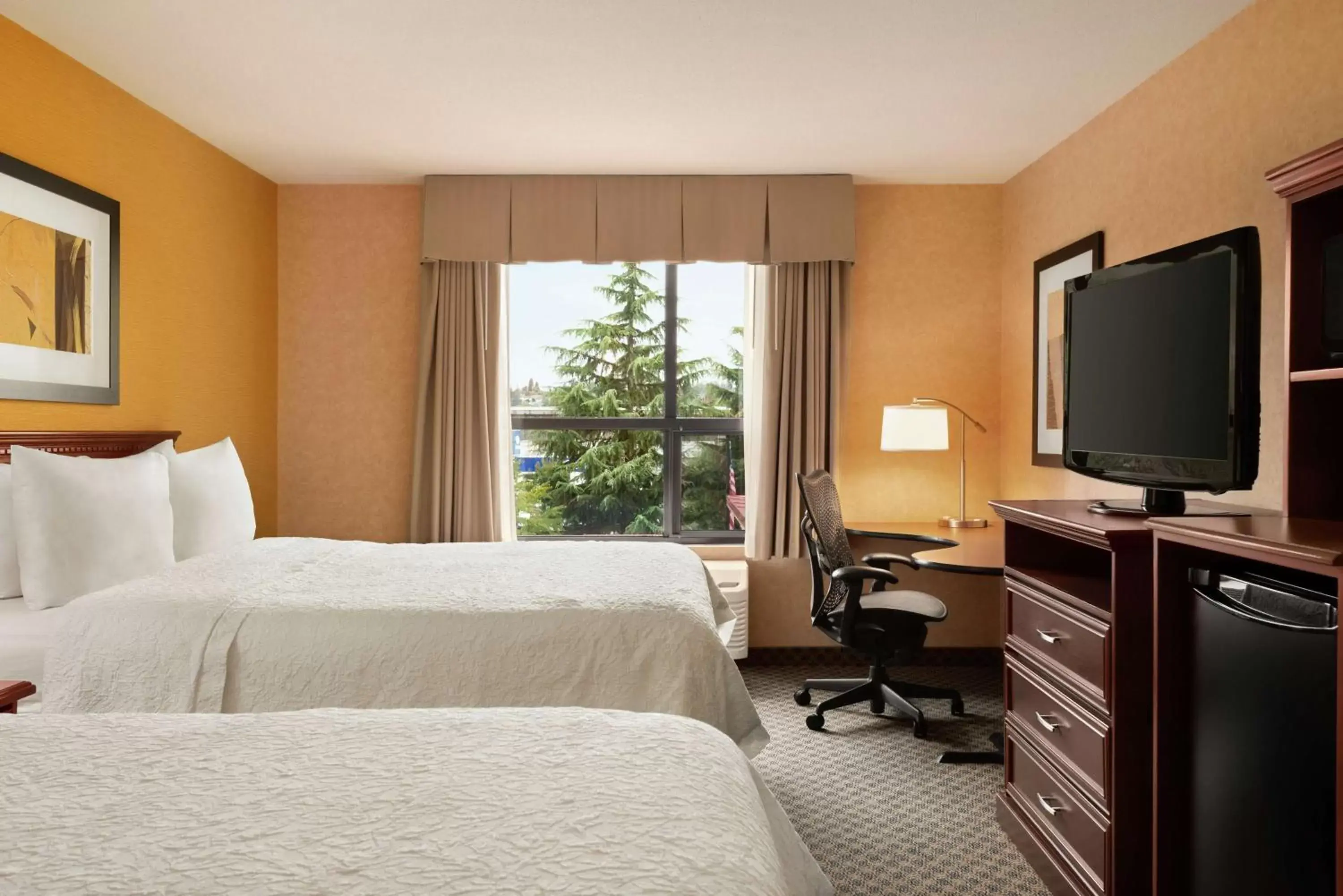 Bedroom, TV/Entertainment Center in Hampton Inn & Suites by Hilton Langley-Surrey