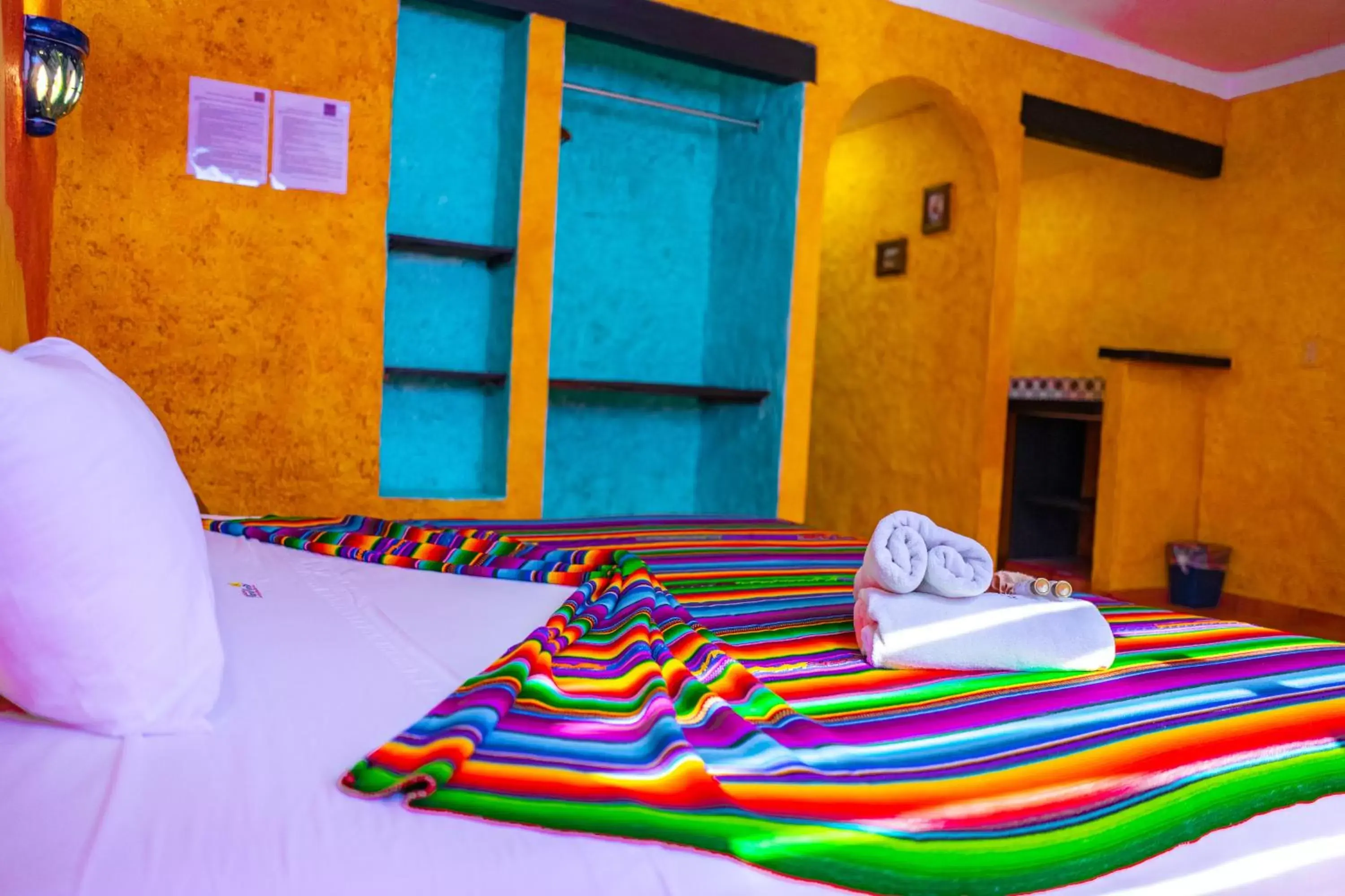 Bed in Hacienda Maria Bonita Hotel Bed in Hacienda Maria Bonita Hotel