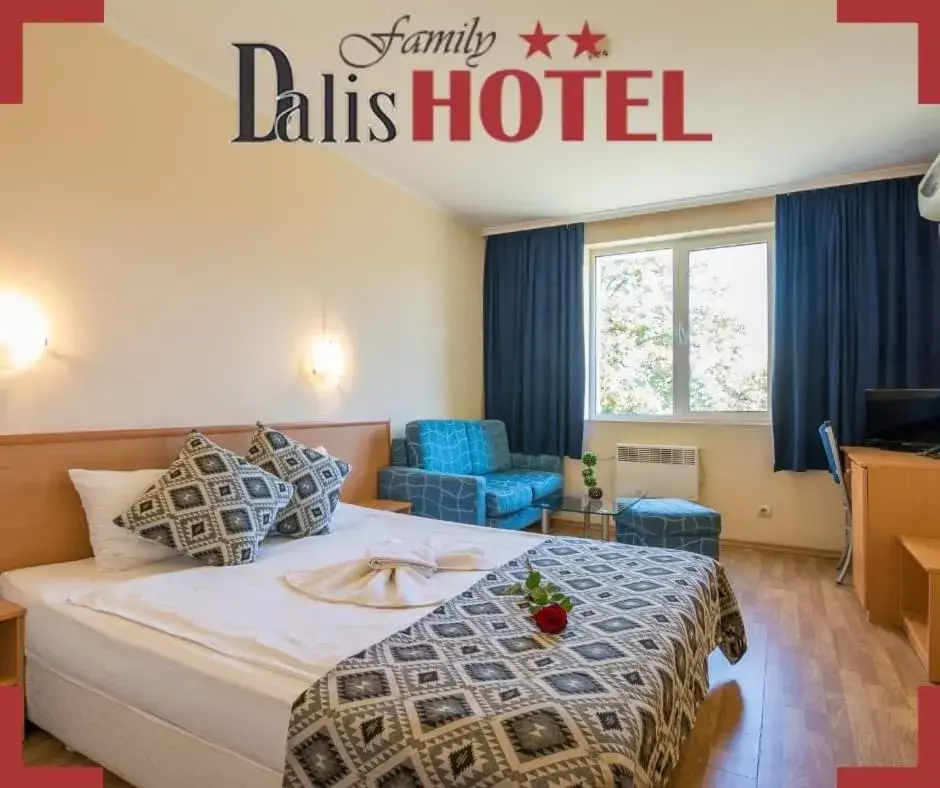 Bed in Family Hotel Dalis