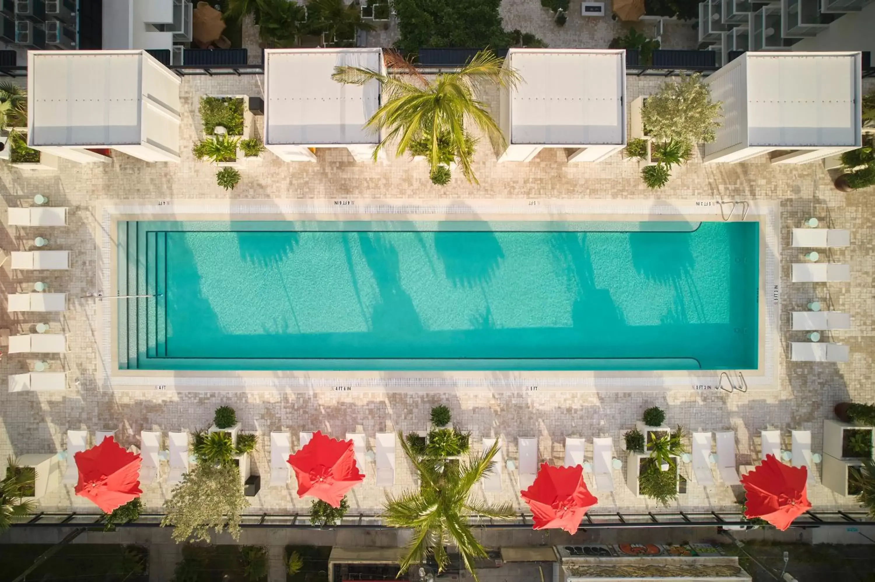 Bird's eye view, Pool View in Arlo Wynwood Miami
