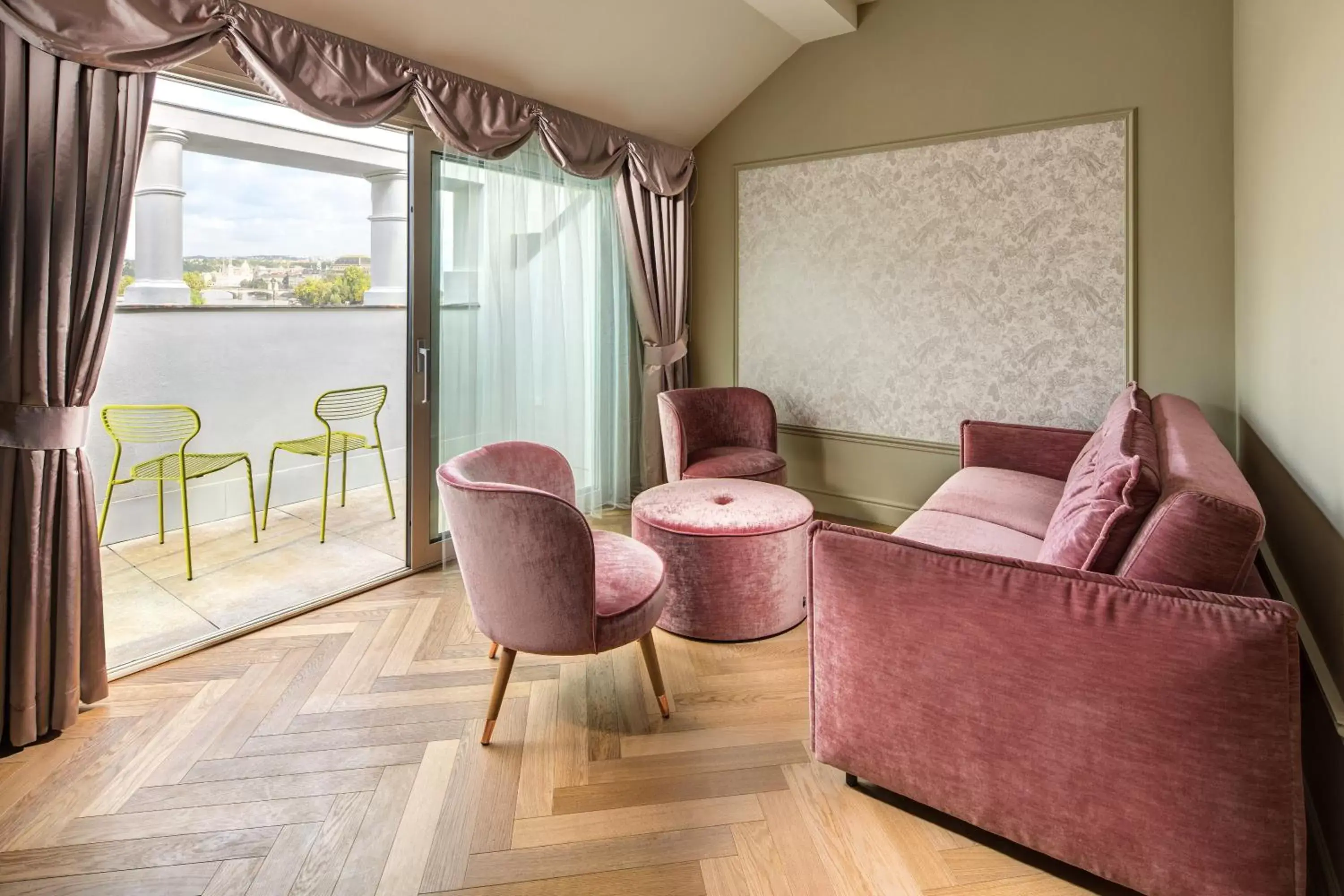 Balcony/Terrace, Seating Area in Mamaison Hotel Riverside Prague