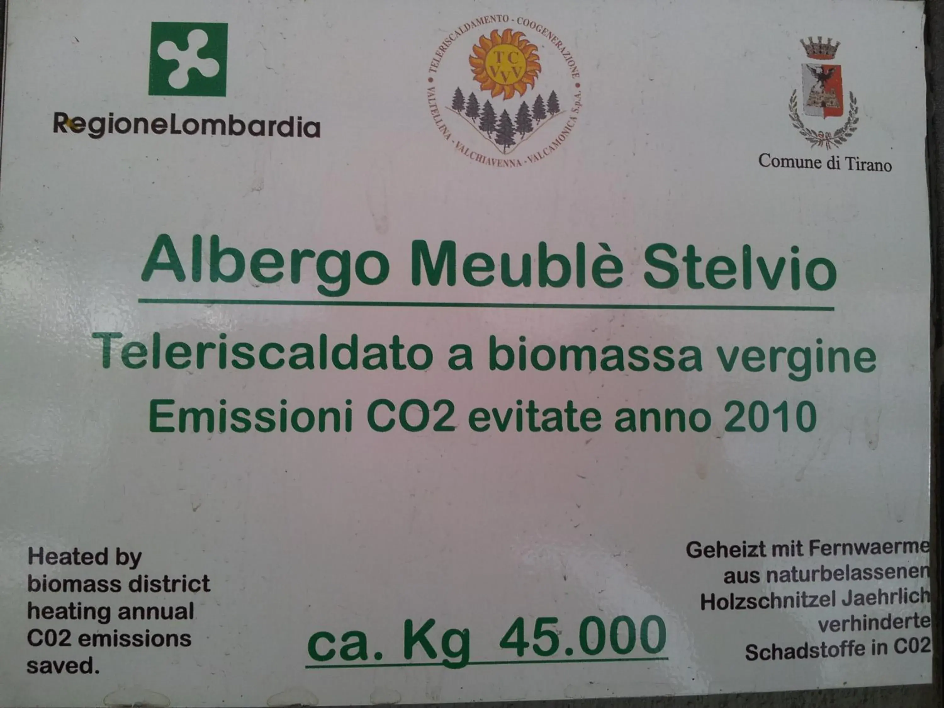 Certificate/Award in Albergo Meublè Stelvio