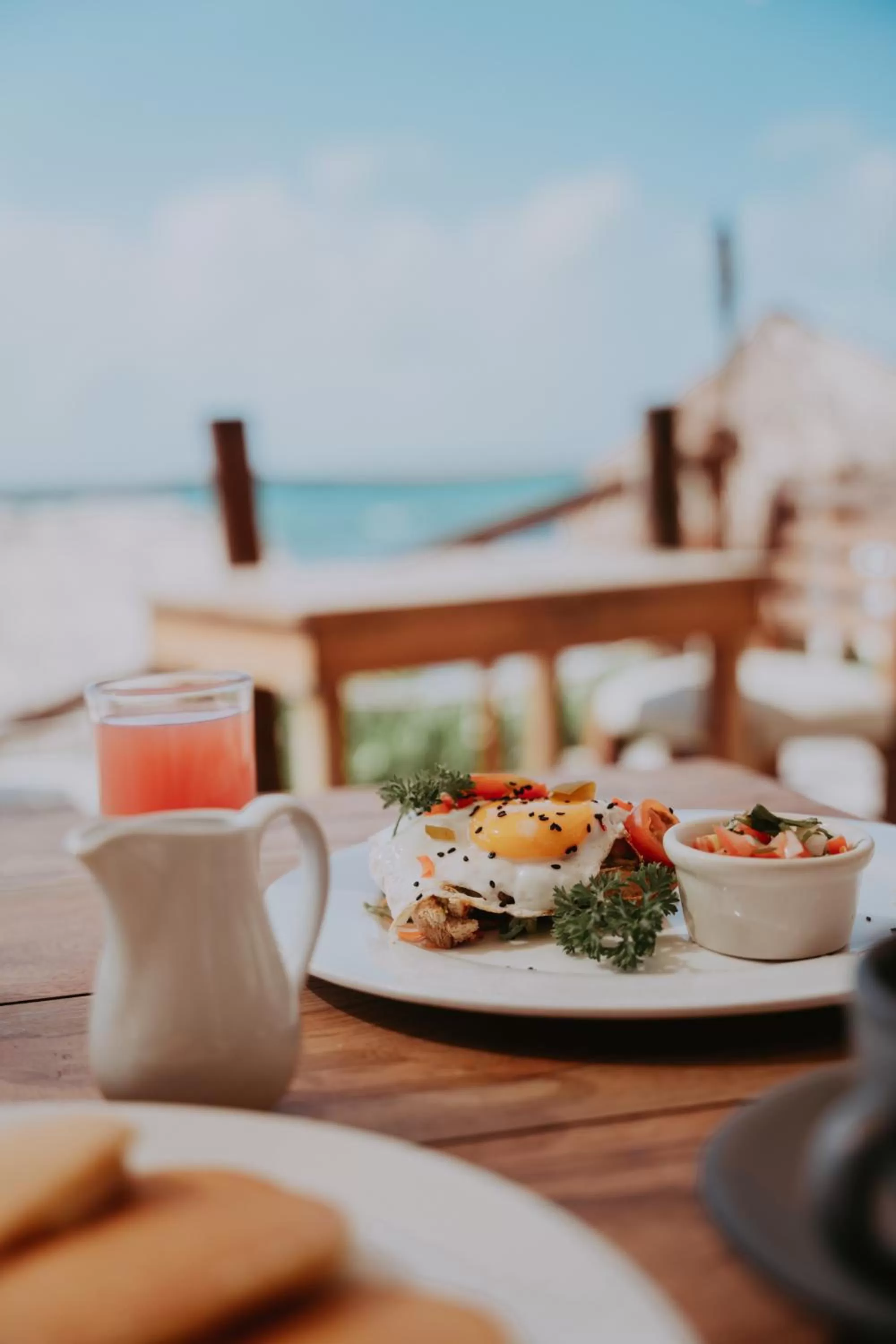 Breakfast in Petit Lafitte Beach Front Hotel & Bungalows