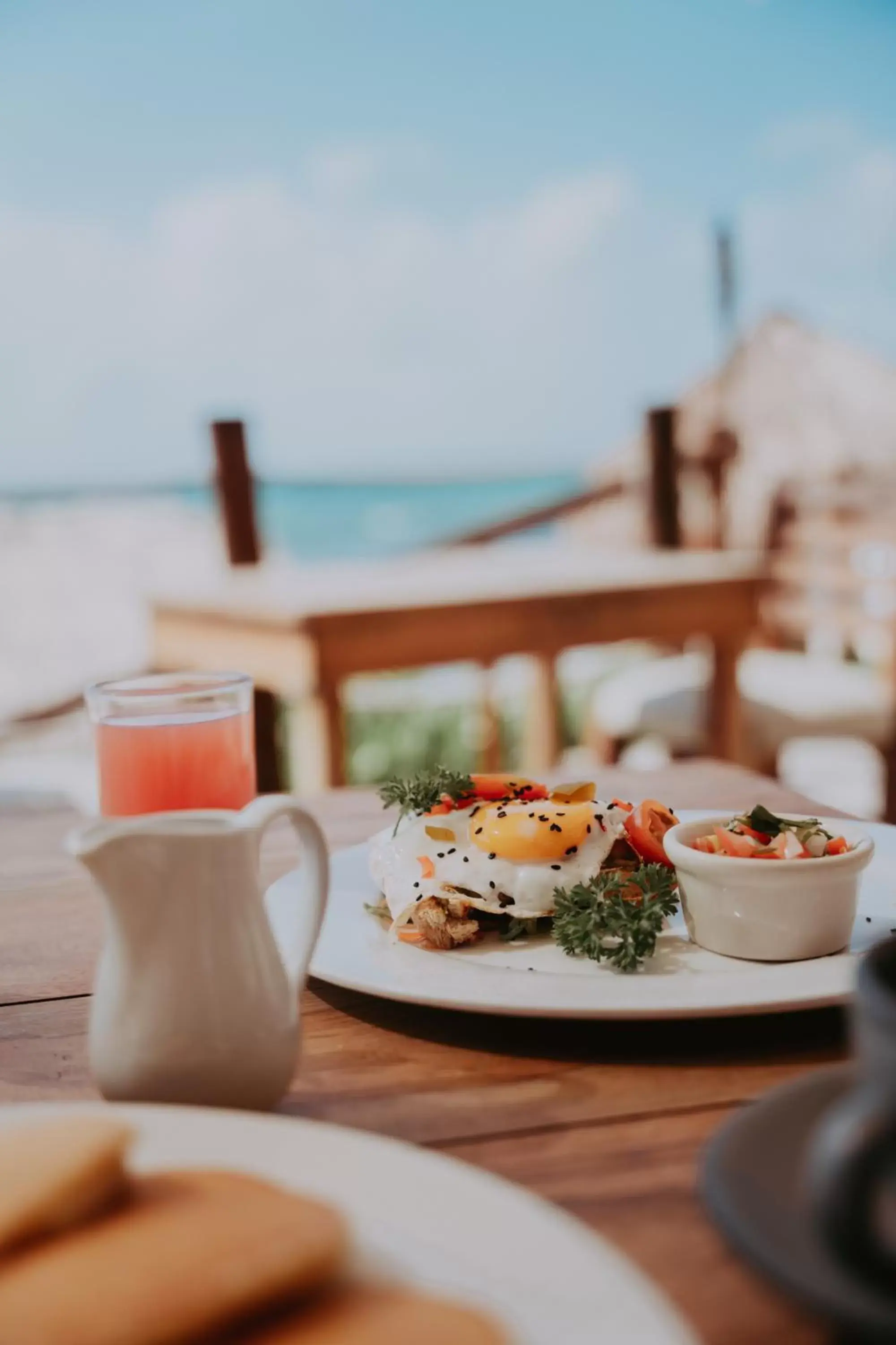 Breakfast in Petit Lafitte Beach Front Hotel & Bungalows Breakfast in Petit Lafitte Beach Front Hotel & Bungalows