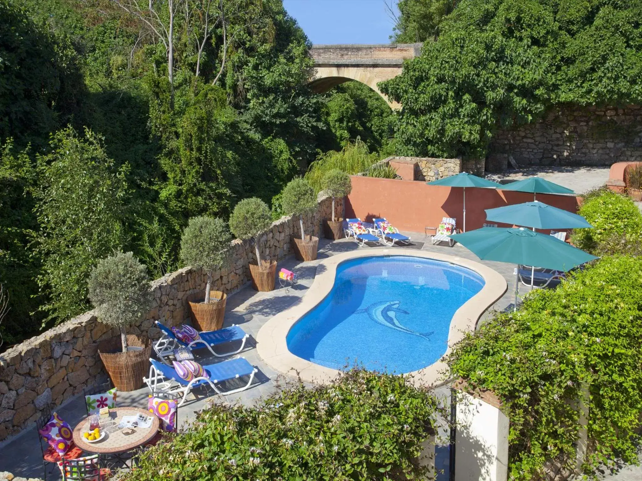 View (from property/room), Pool View in Hotel Rural Molino del Puente Ronda