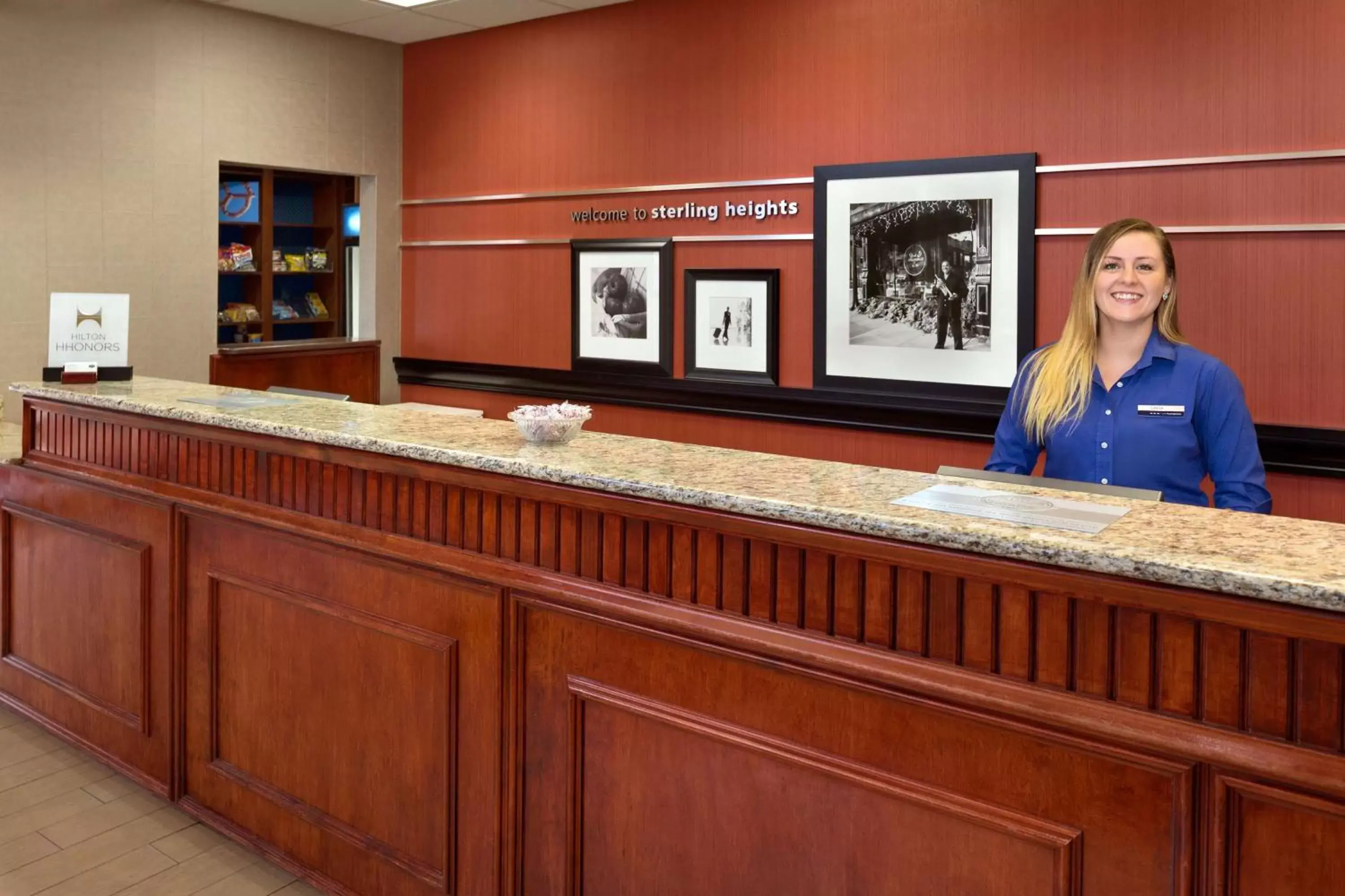 Lobby or reception in Hampton Inn & Suites Detroit Sterling Heights Lobby or reception in Hampton Inn & Suites Detroit Sterling Heights