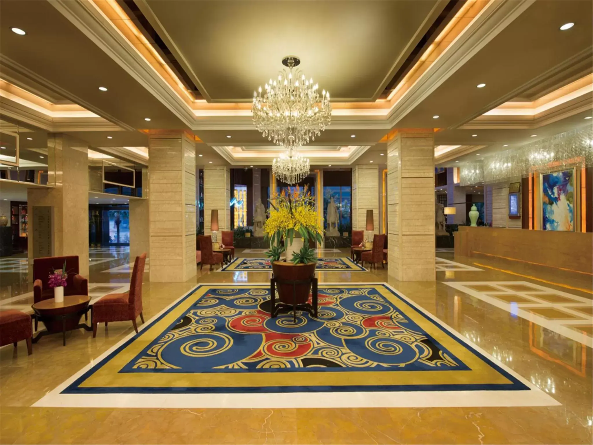 Lobby or reception, Lobby/Reception in Chengdu Tianfu Sunshine Hotel
