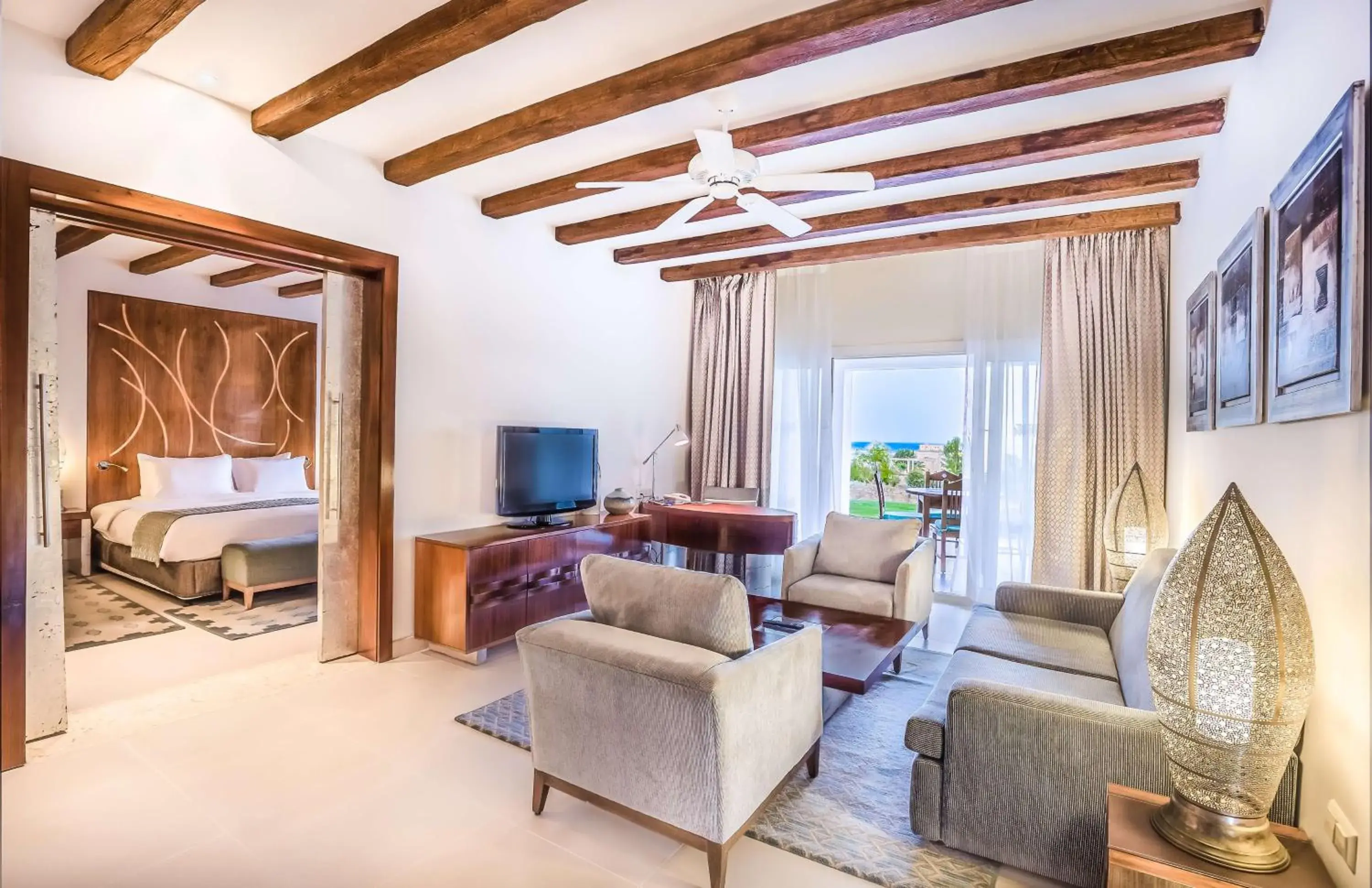 Bedroom, Seating Area in Hilton Marsa Alam Nubian Resort