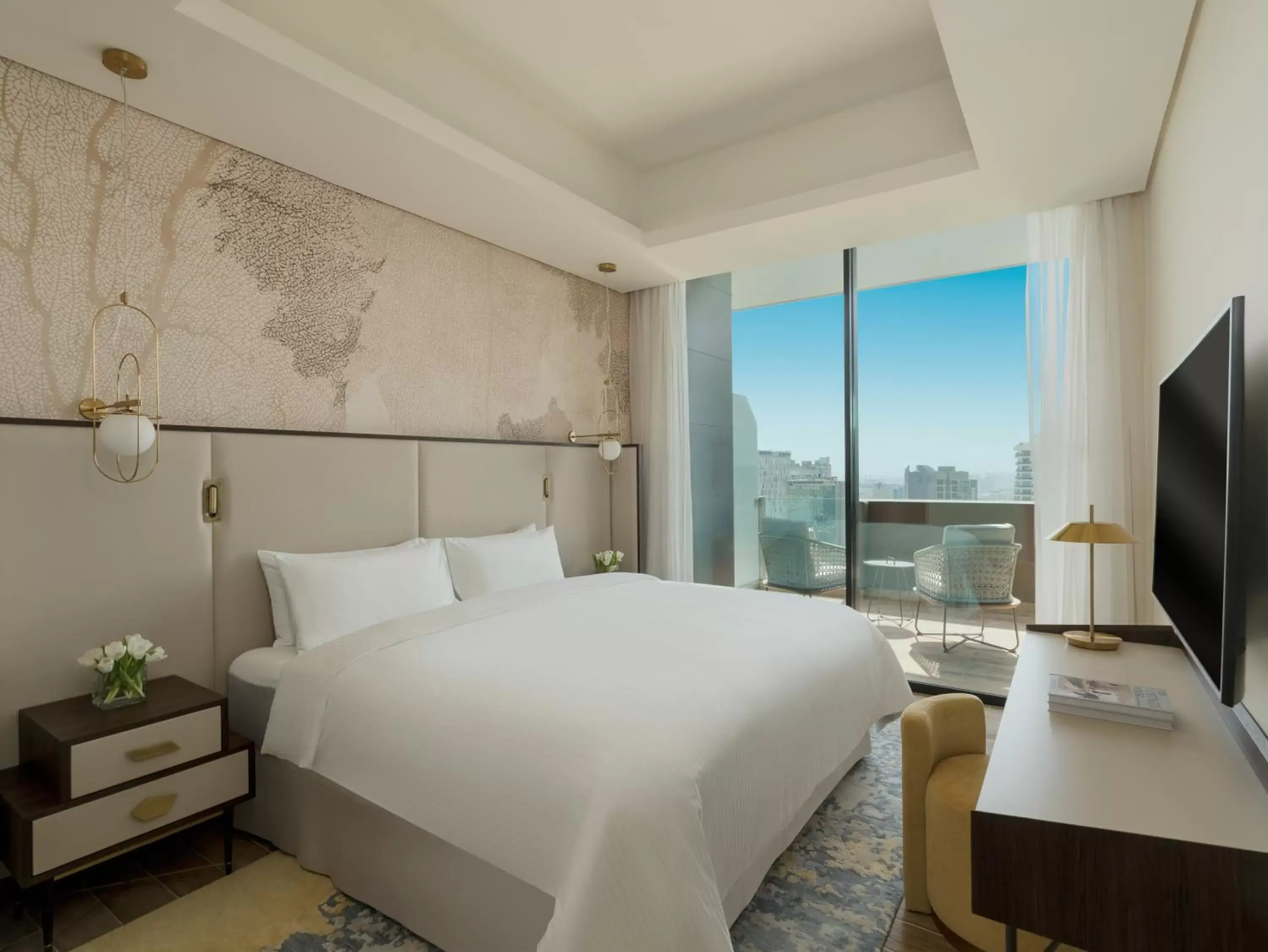 Bedroom, Bed in Fairmont Ramla Serviced Residences