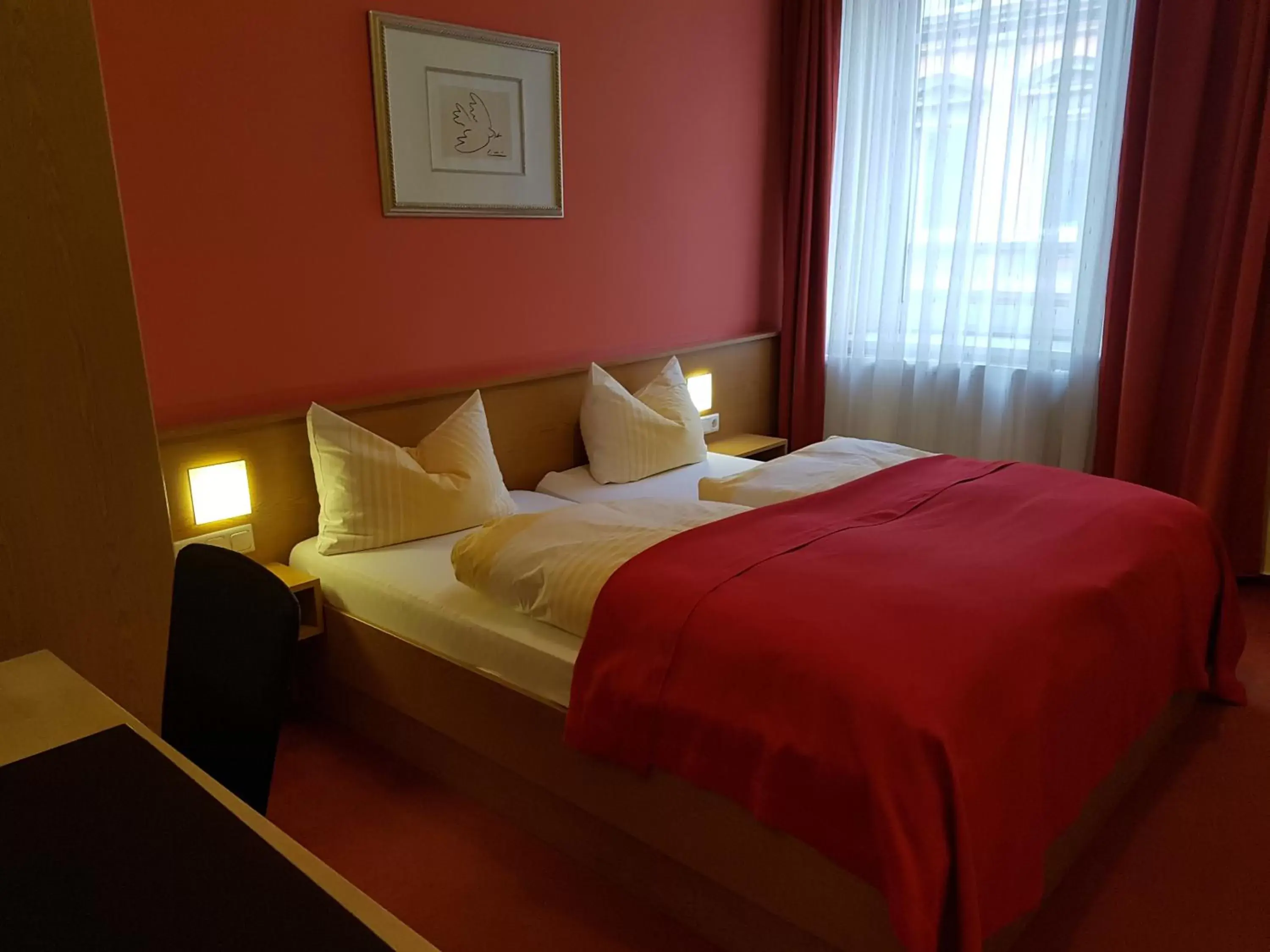 Bed in Hotel Am Kuhbogen