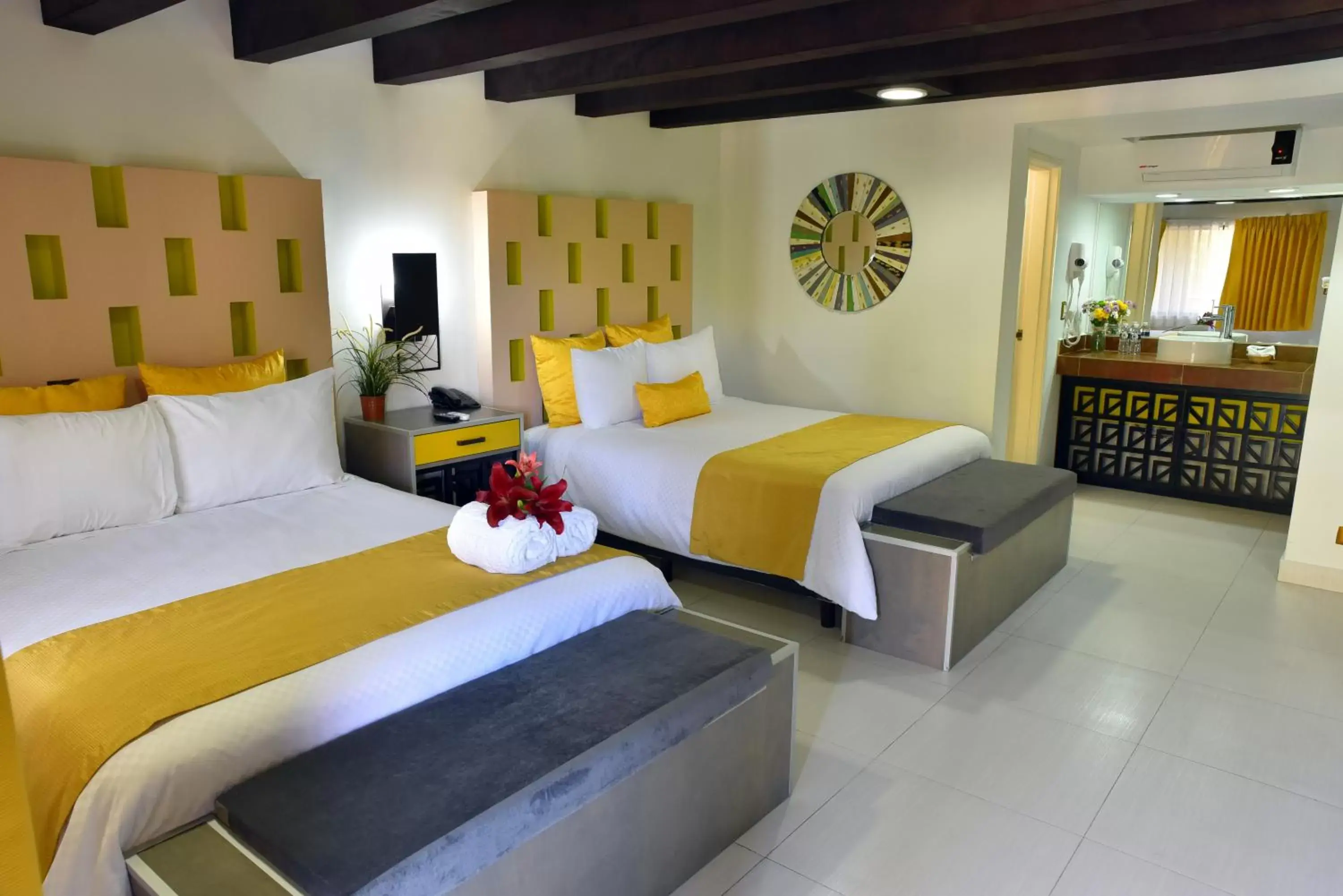 Bed in Baja Inn Hoteles Rio