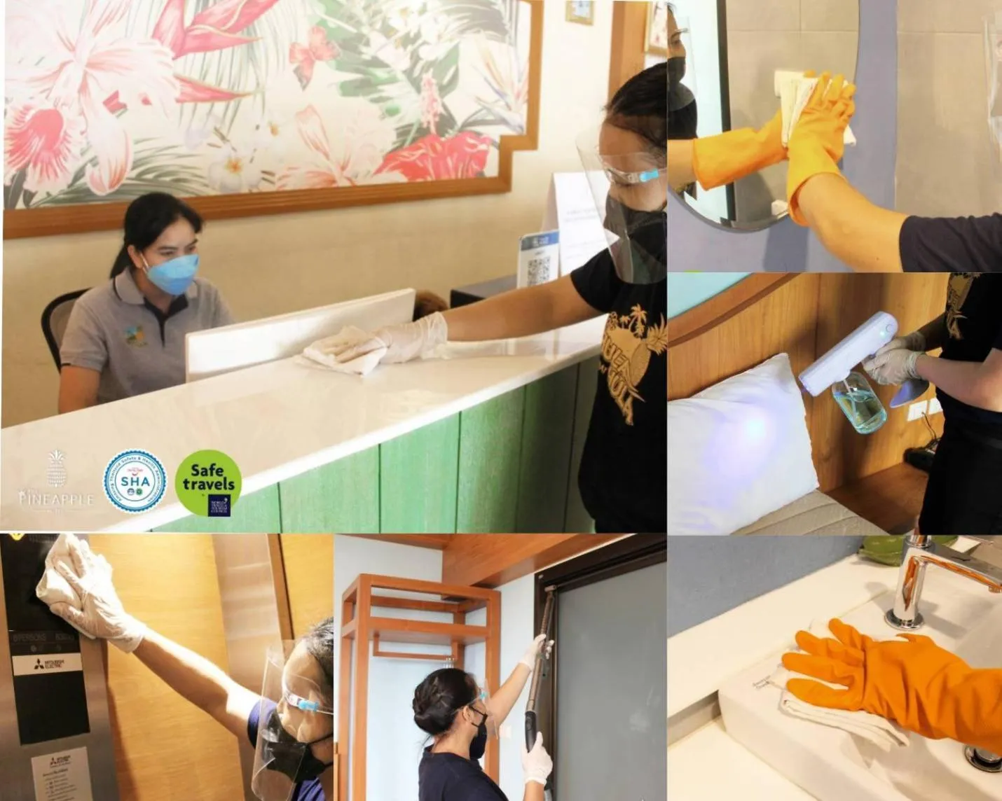 group of guests in The Pineapple Hotel