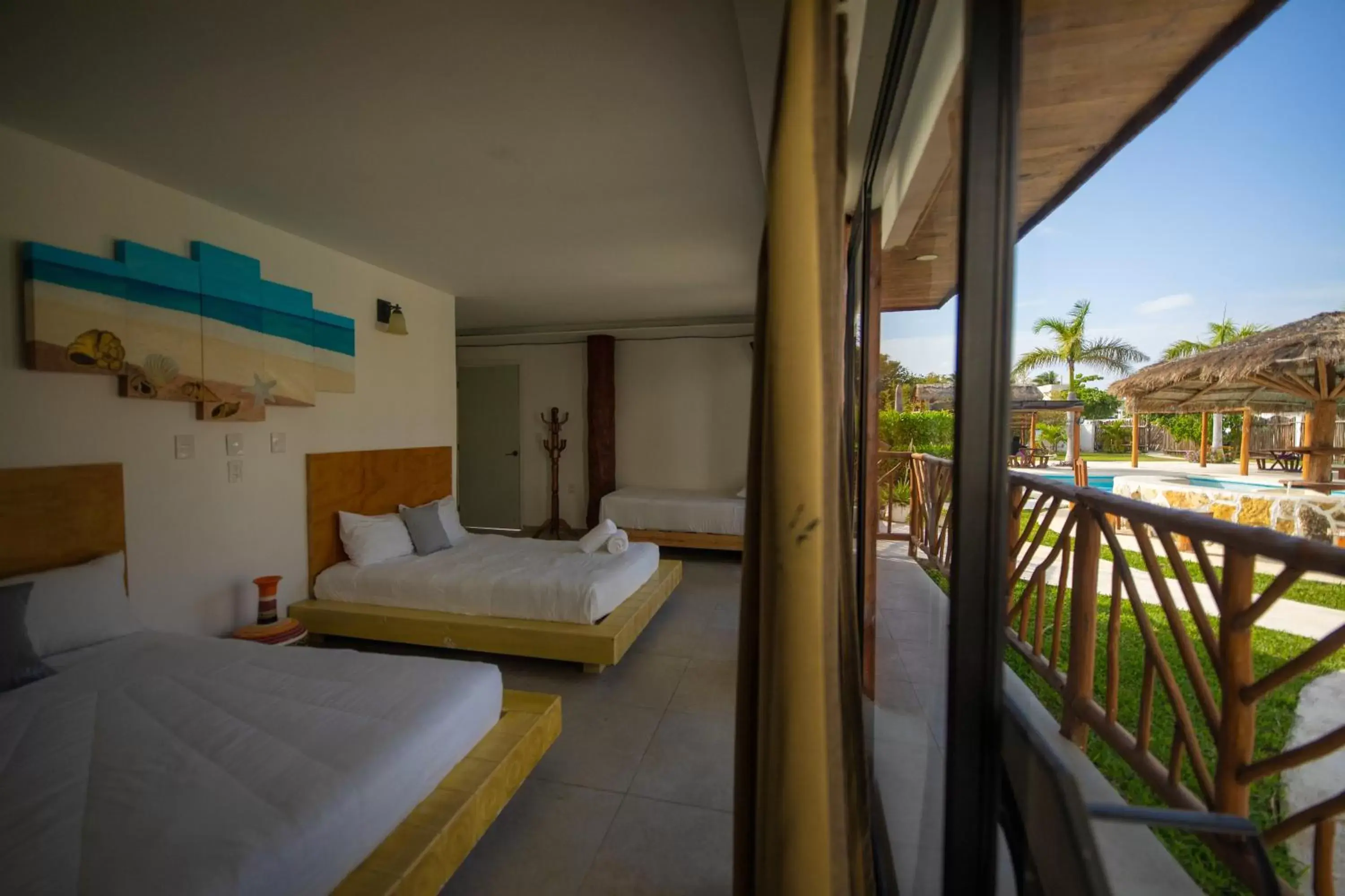 Bed in HOTEL & BEACH CLUB OJO DE AGUA