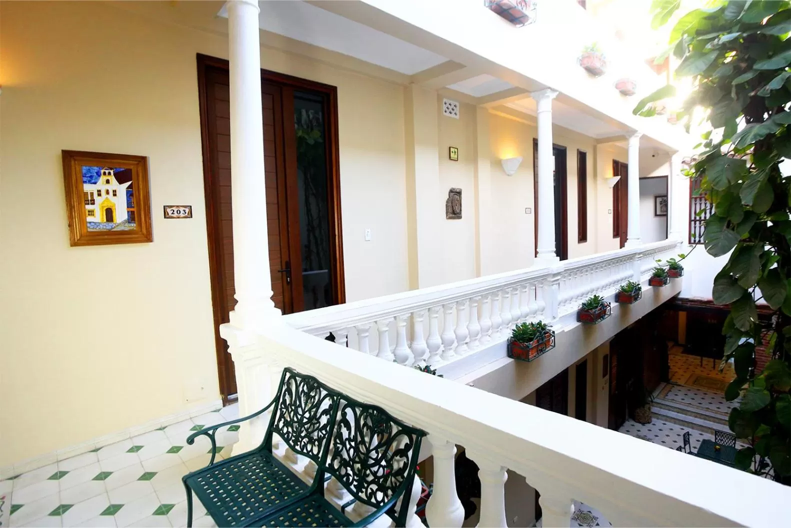 Property building in Hotel Casa La Fe