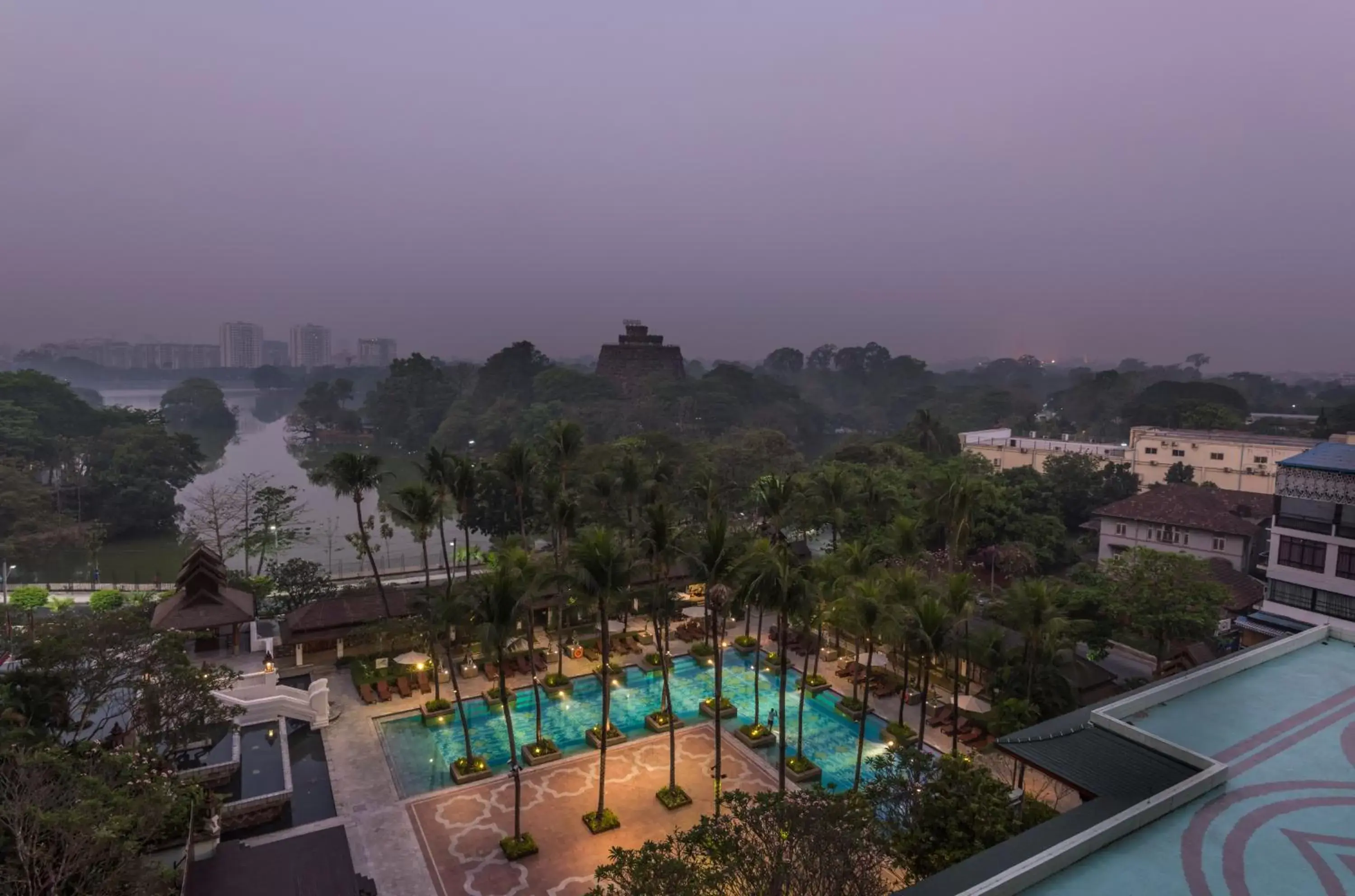 View (from property/room), Pool View in Chatrium Hotel Royal Lake Yangon