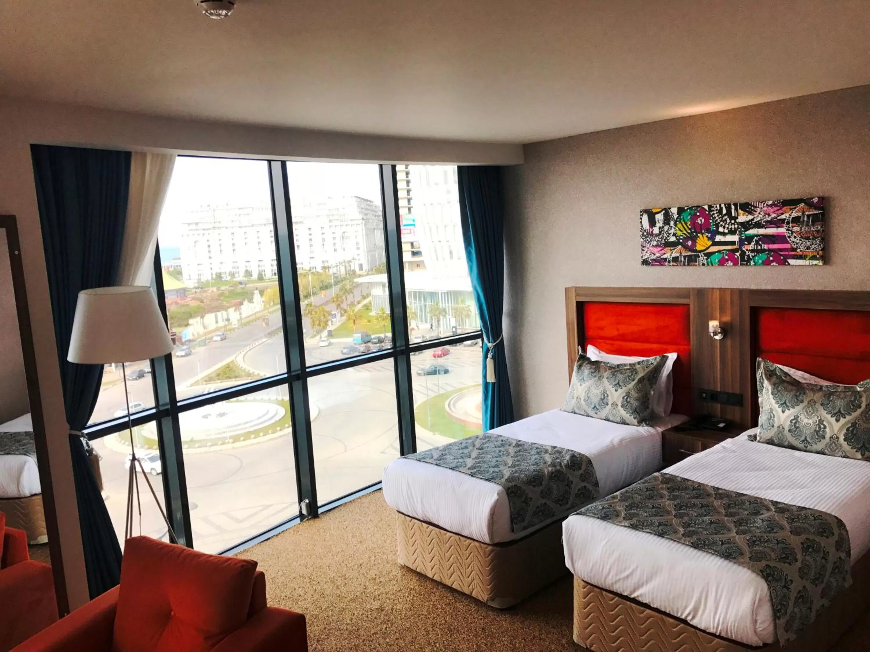 Photo of the whole room, Bed in Sky Tower King Hotel