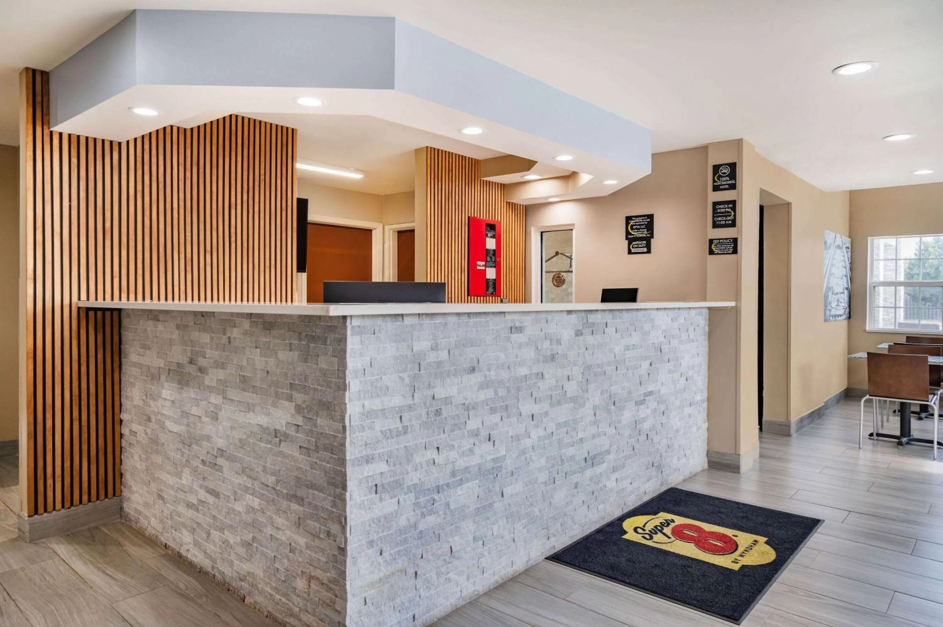 Lobby or reception in Super 8 by Wyndham Joliet