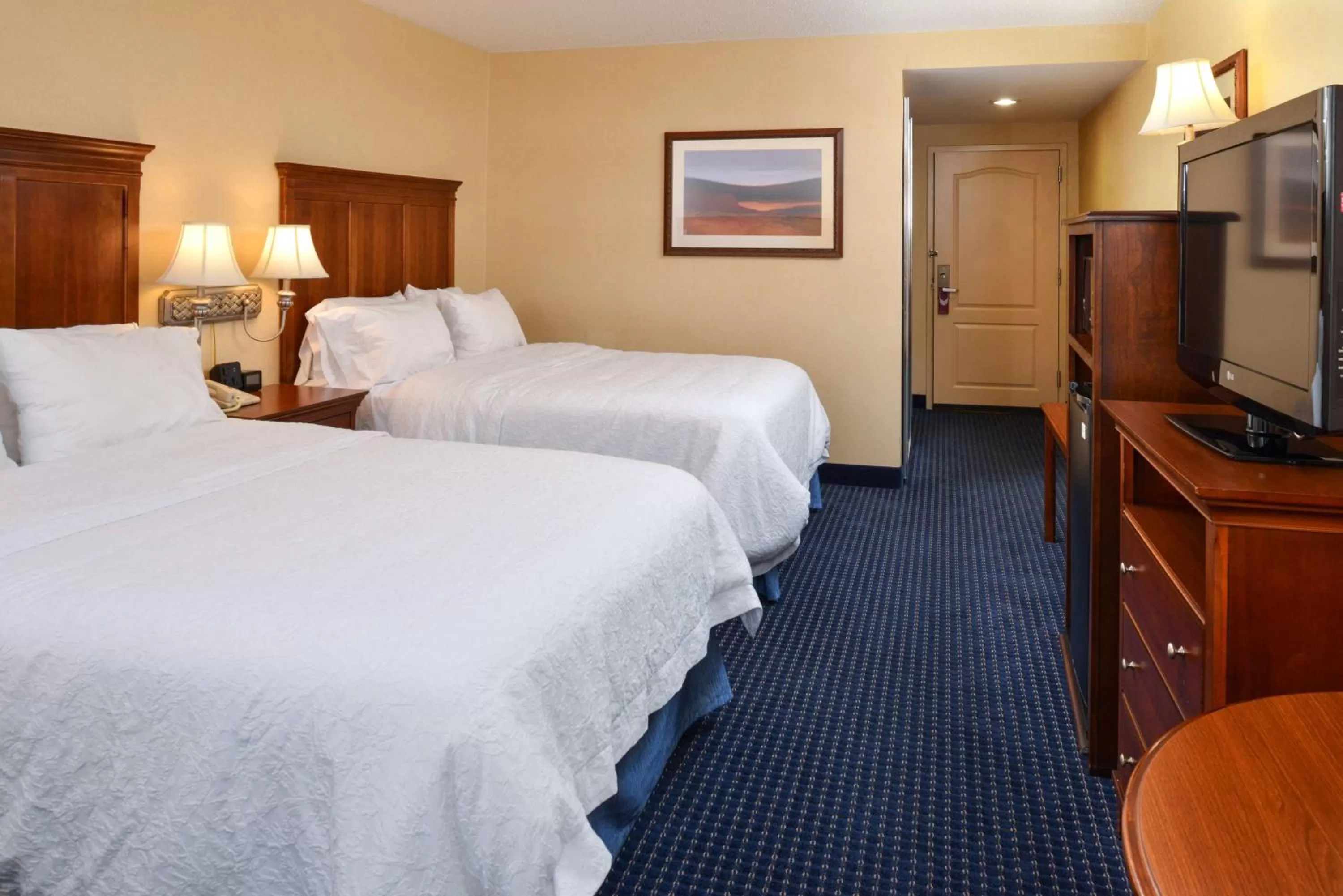 Bed in Hampton Inn and Suites Fredericksburg South