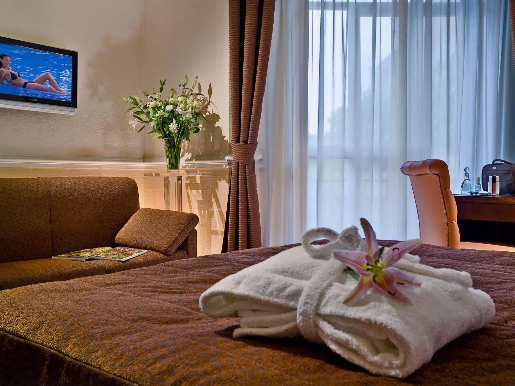 Decorative detail, Bed in Hotel Eliseo Terme