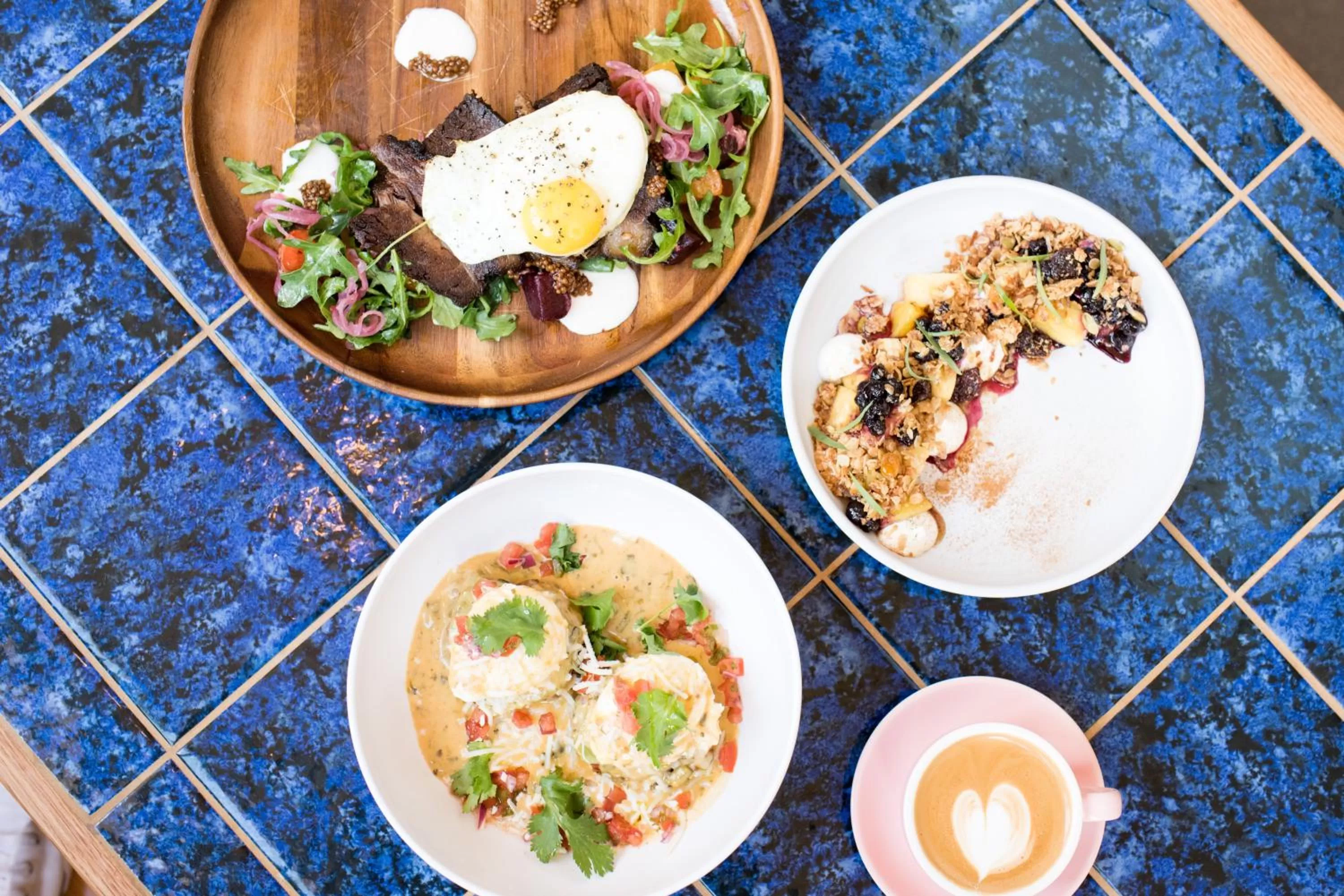 American breakfast in East Austin Hotel