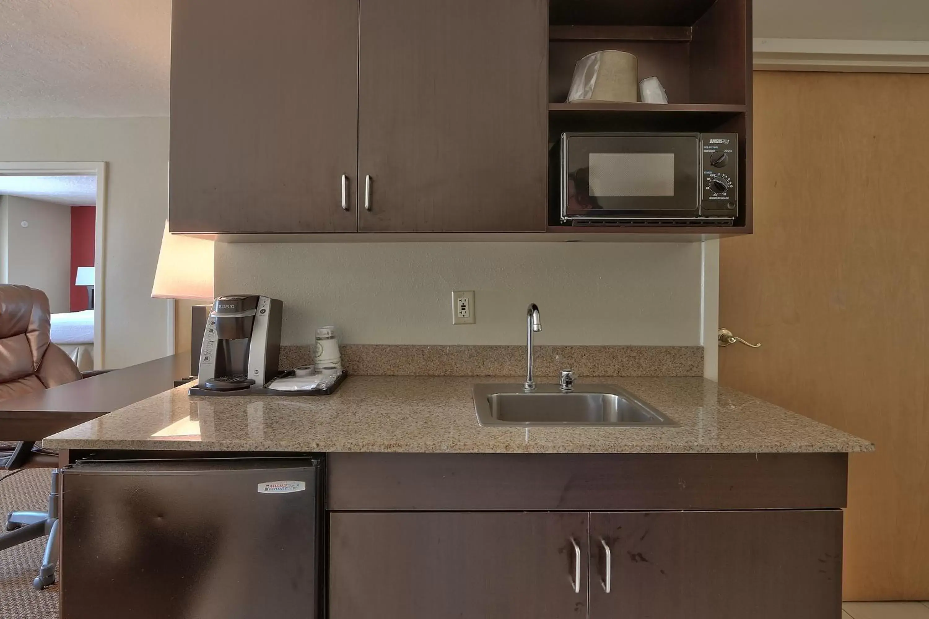 Photo of the whole room, Kitchen/Kitchenette in Holiday Inn Hotel & Suites Albuquerque Airport, an IHG Hotel