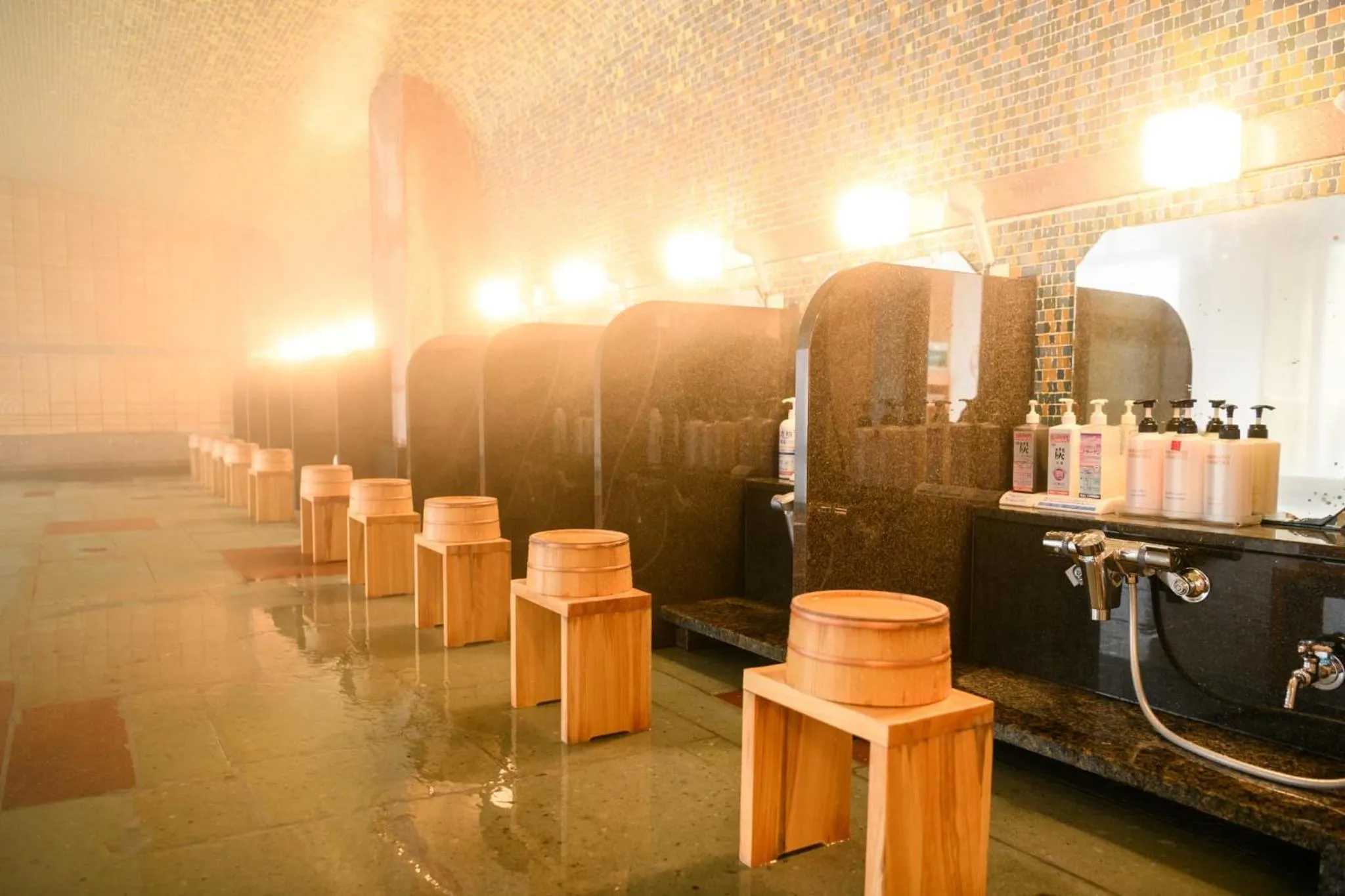 Hot Spring Bath in Shirasagiyu Tawaraya