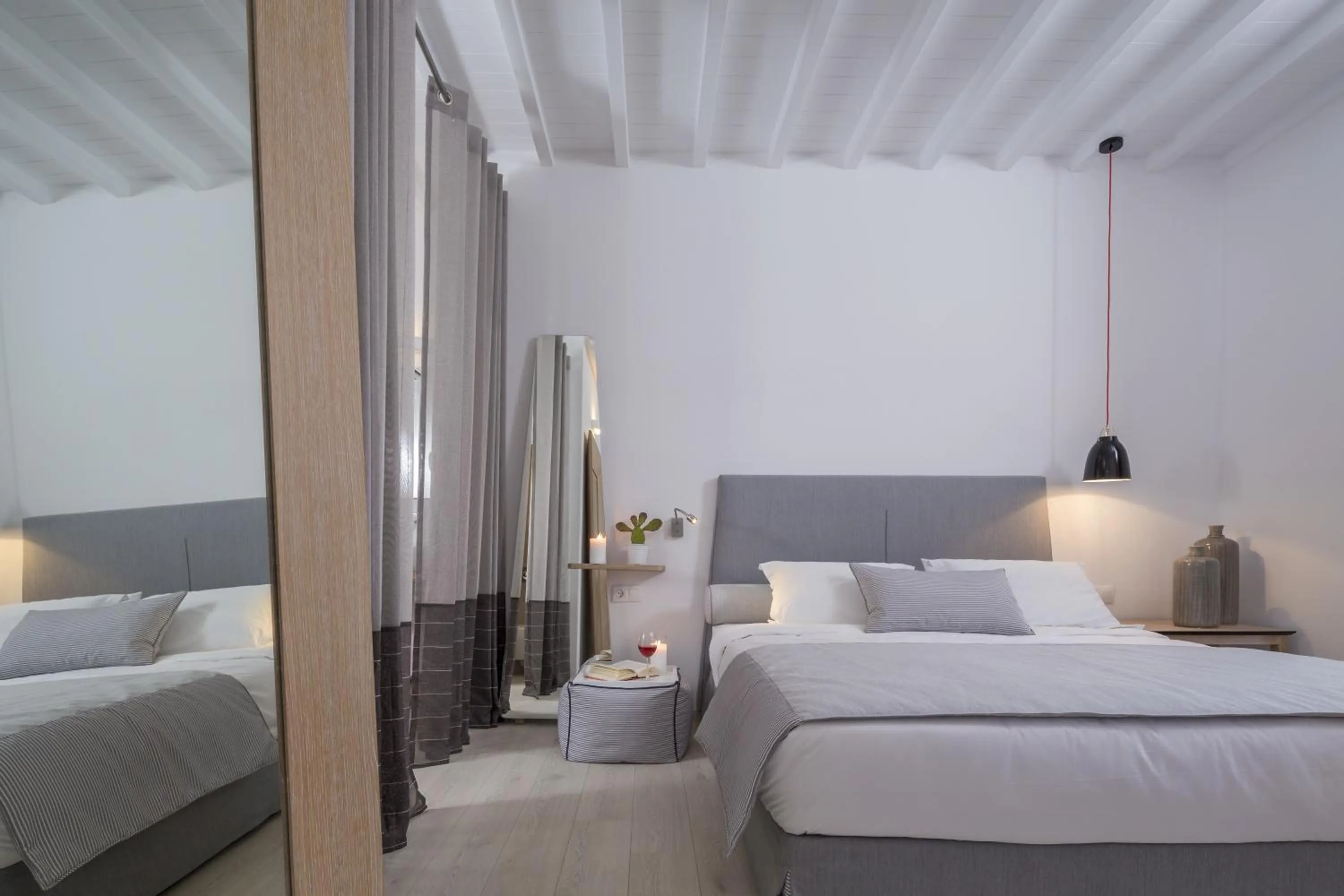 Bed in Mykonos Princess Hotel