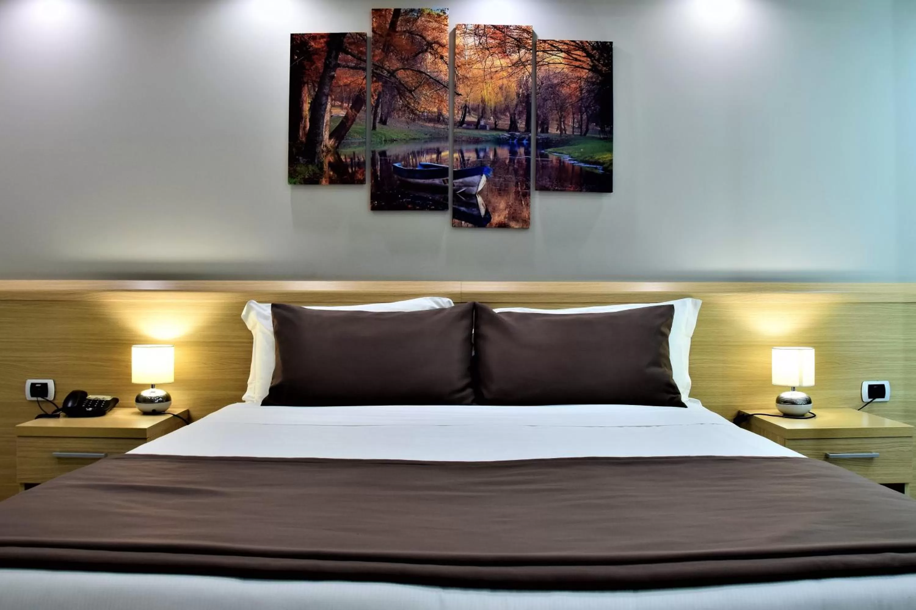 Bed in Hotel Paolo II