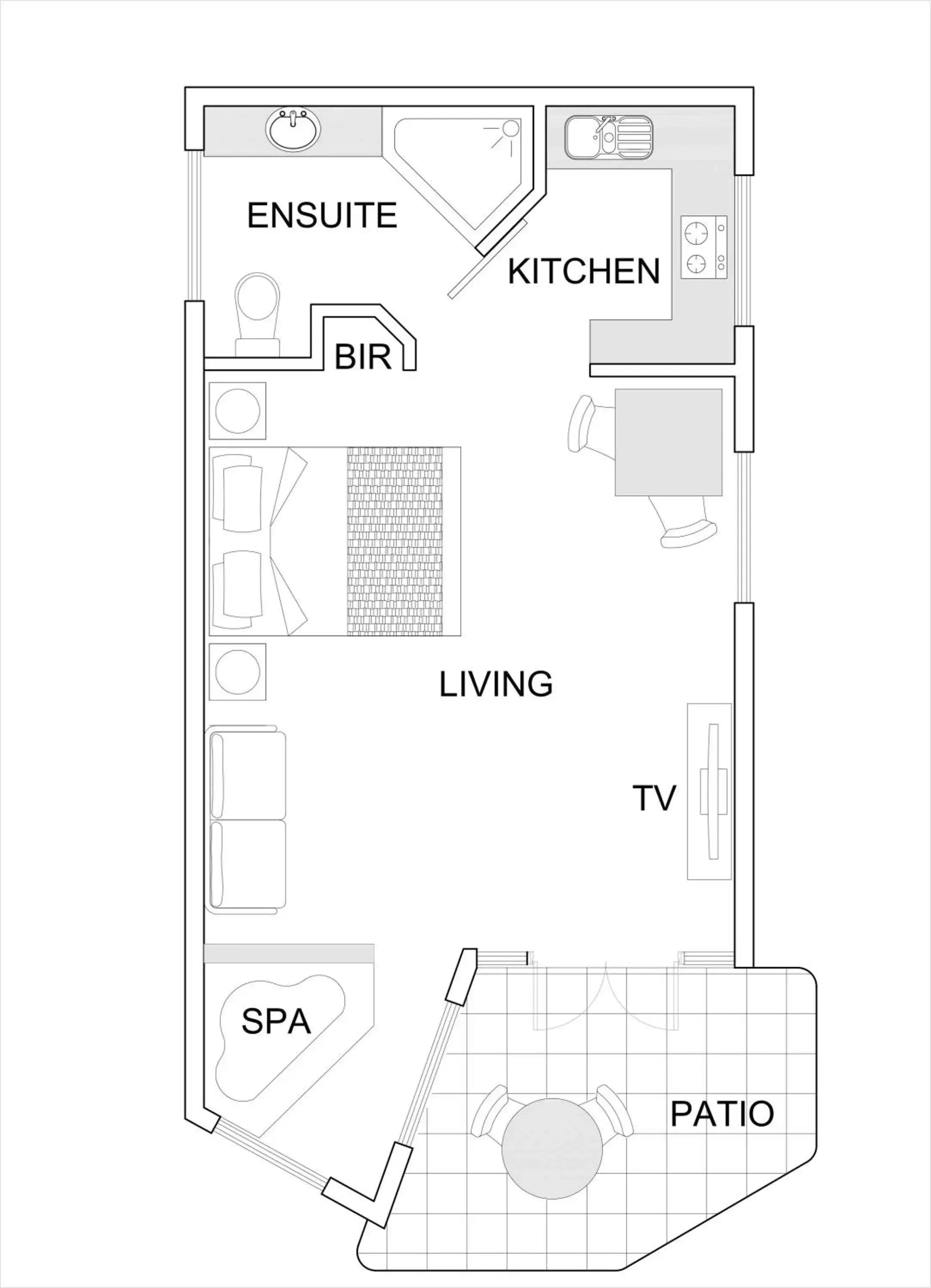 Floor Plan in Poppy's on the Lagoon