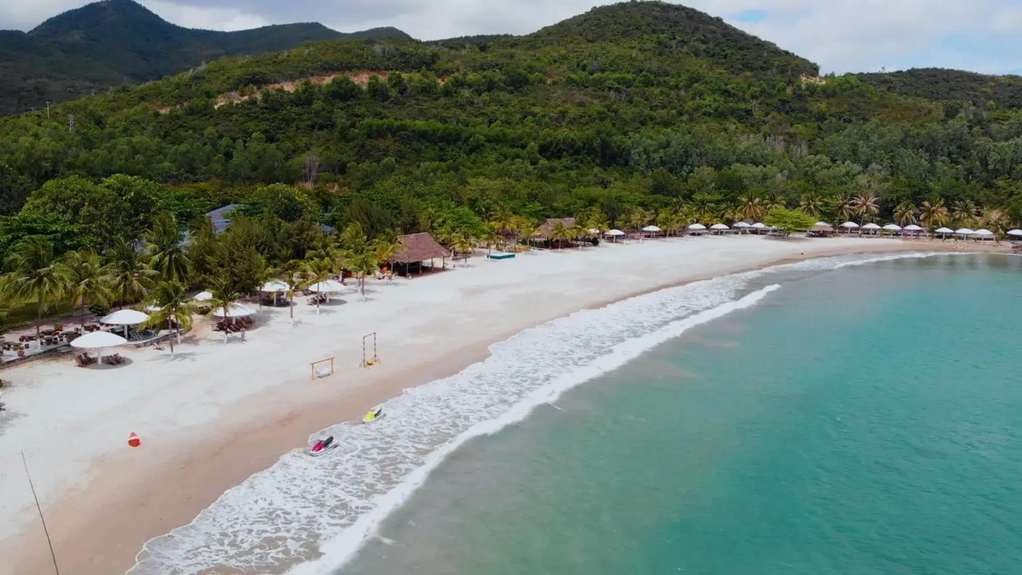 Beach, Bird's-eye View in Diamond Bay Condotel Resort Nha Trang