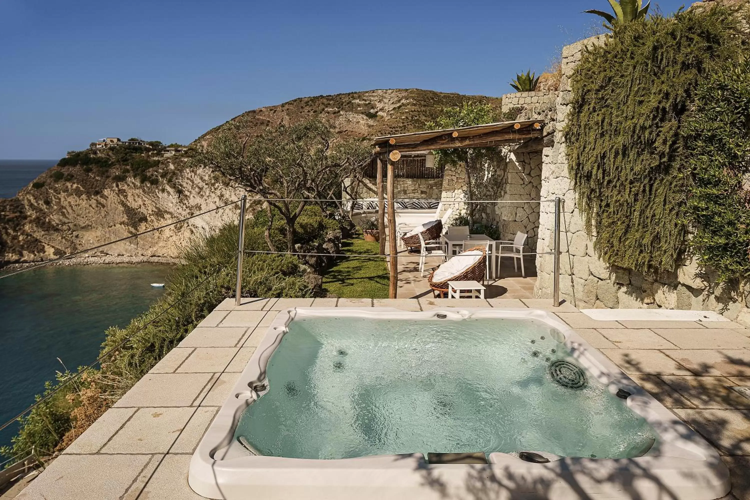 Balcony/Terrace, Swimming Pool in Costa Del Capitano Seaview Suites & Villas