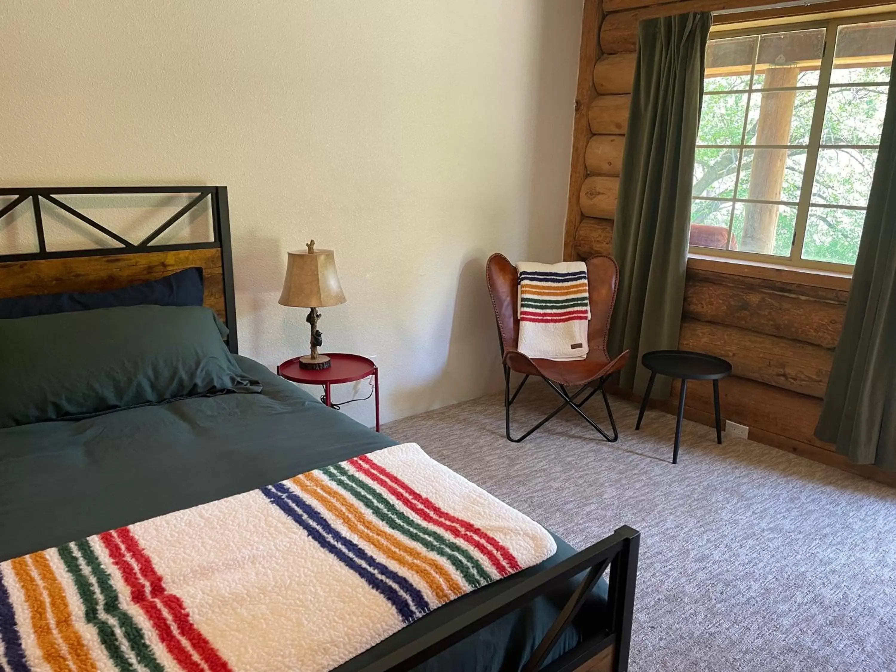 Bed in Bear Creek Cabins