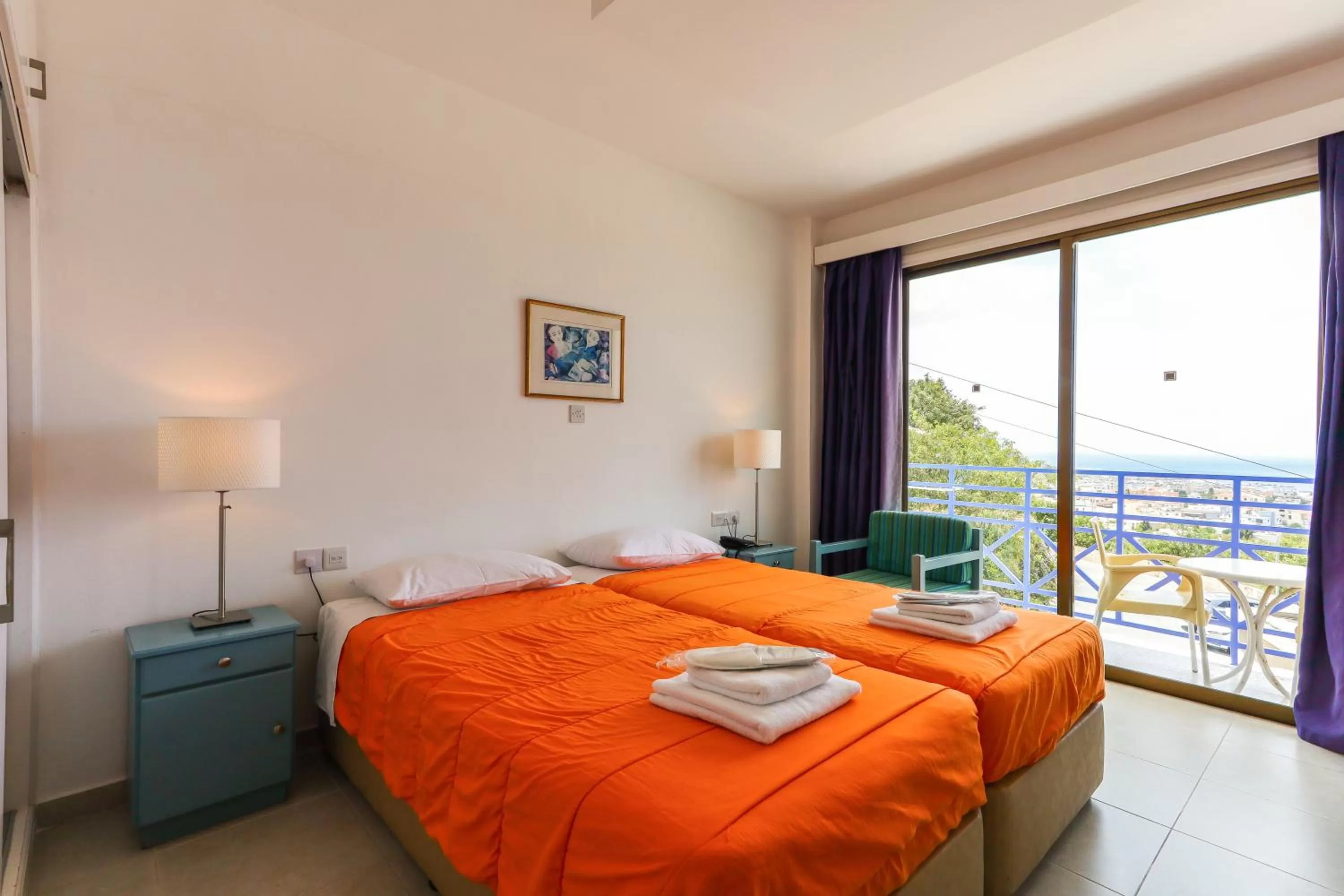 Bed in Axiothea Hotel