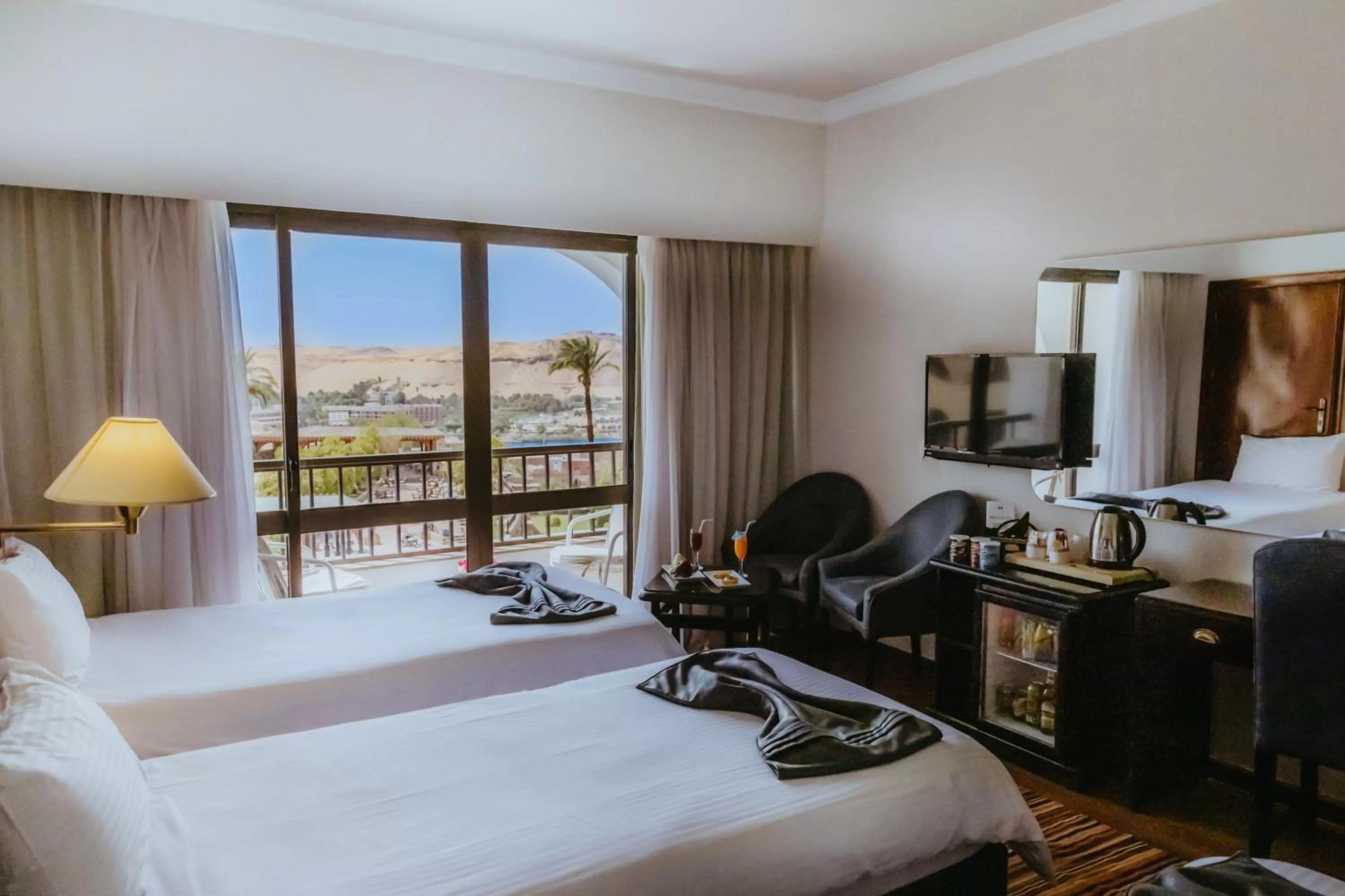 Garden view, Bed in Basma Hotel Aswan