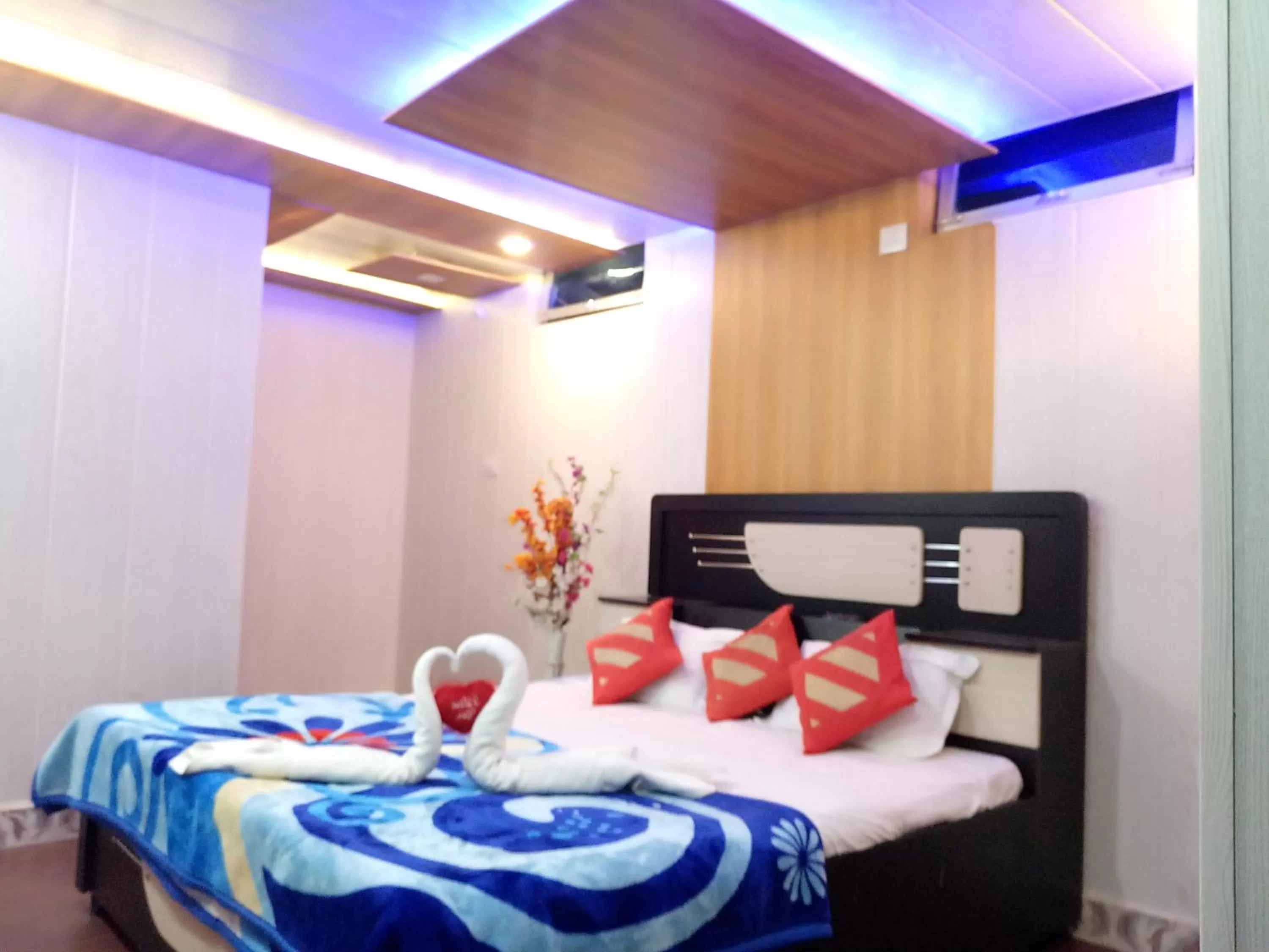 Bed in Haveli Taragarh Palace